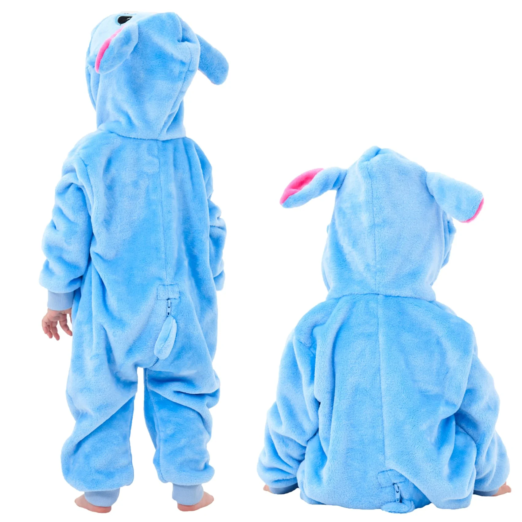 SCOPUCI Unisex Baby Animal Onesie Pajamas,Infant Flannel Halloween Cosplay Costume, Toddler Christmas Homewear/Sleepwear - Image 2