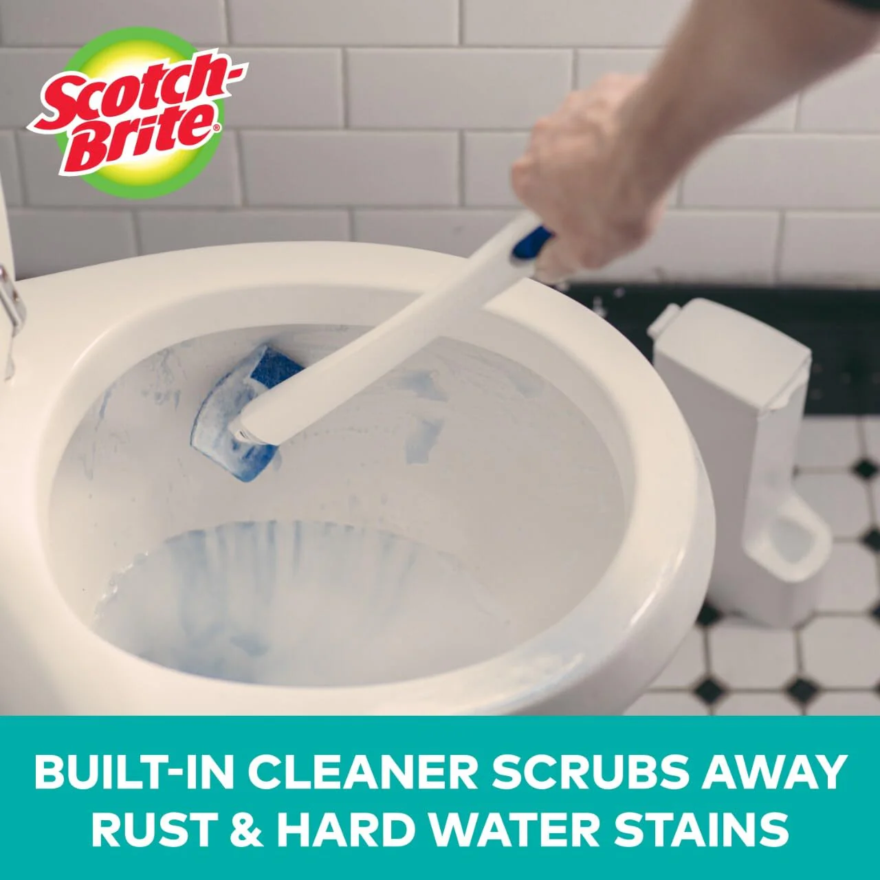 Scotch-Brite Disposable Toilet Scrubber Refills, Scrubs Under the Rim, 40 Disposable Refills - Image 6
