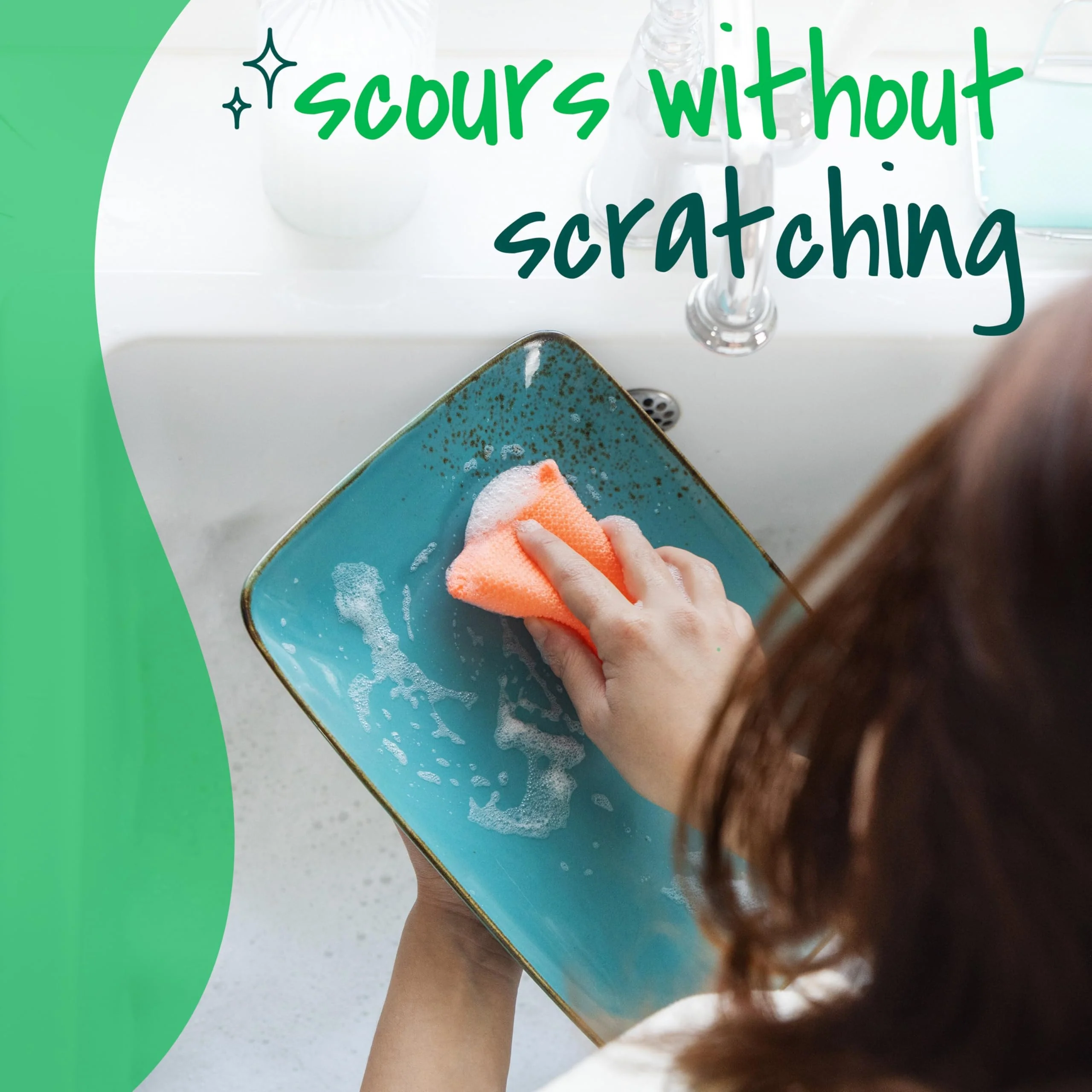 Scotch-Brite Dobie Colors Pads, Dobie Sponge for All Purpose Cleaning of Kitchen, Bathroom, and Household, Non Scratch Pads Safe for Non-Stick Cookware, 24 Count - Image 6