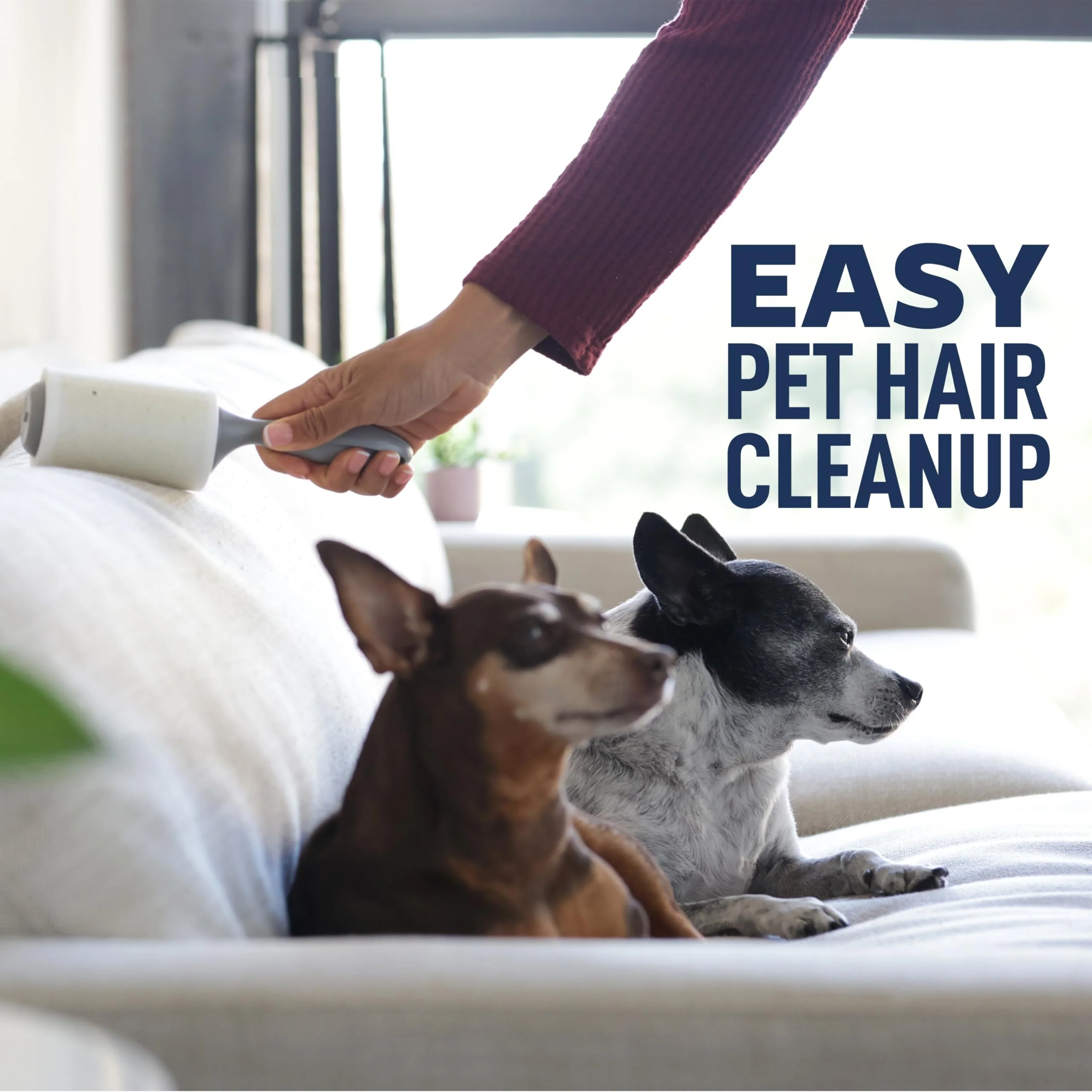 Scotch-Brite Everyday Clean Lint Roller, 3 Pack, Lint Remover for Pet Hair, Dark Clothes, Furniture, and Dusty Surfaces, Picks Up Fur & Fluff in Your Home, Car & Office, 300 Adhesive Sheets Total - Image 3