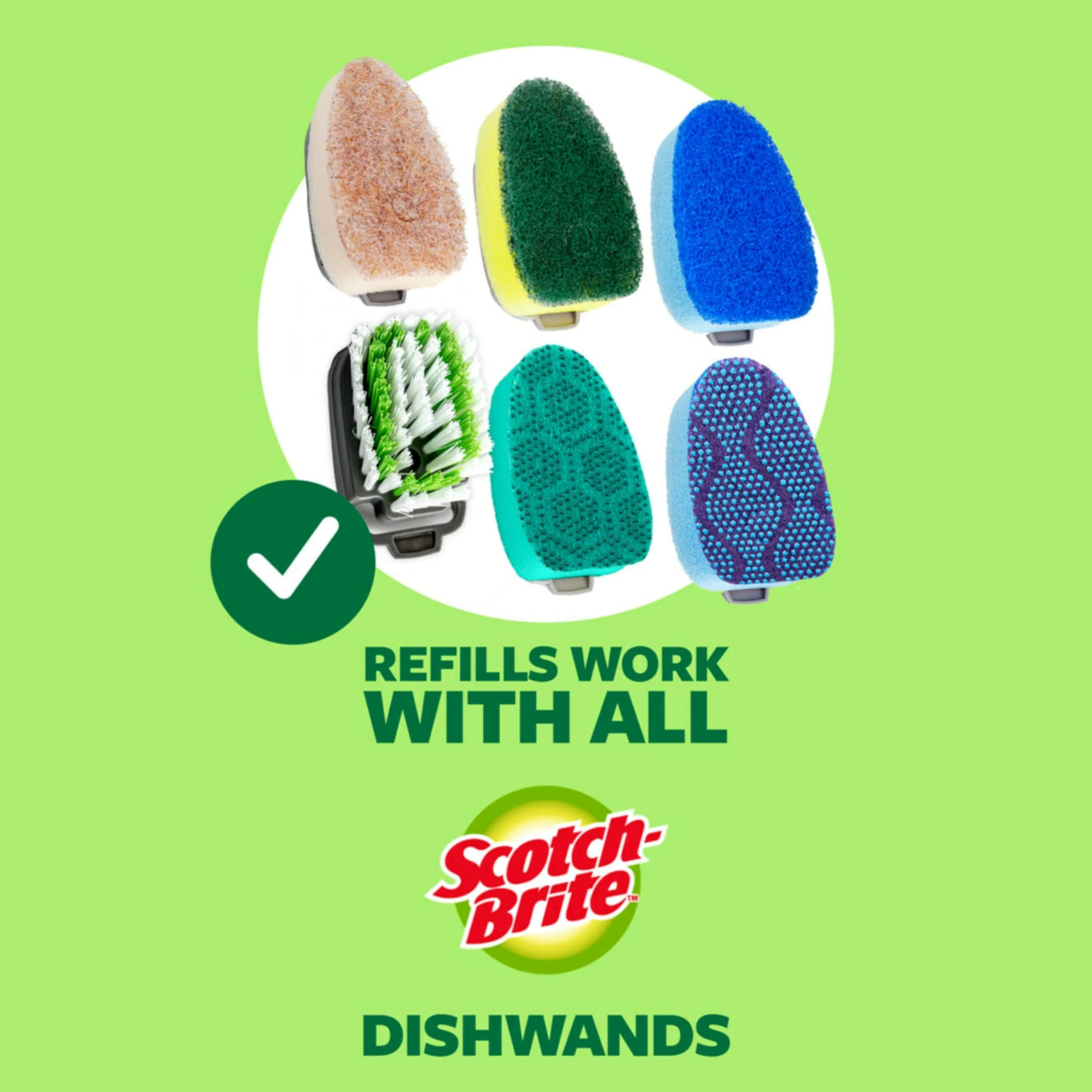 Scotch-Brite Non-Scratch Dishwand Kit, Includes 1 Wand & 8 Refill Pads, Keep Hands Out of the Mess, Blue - Image 8