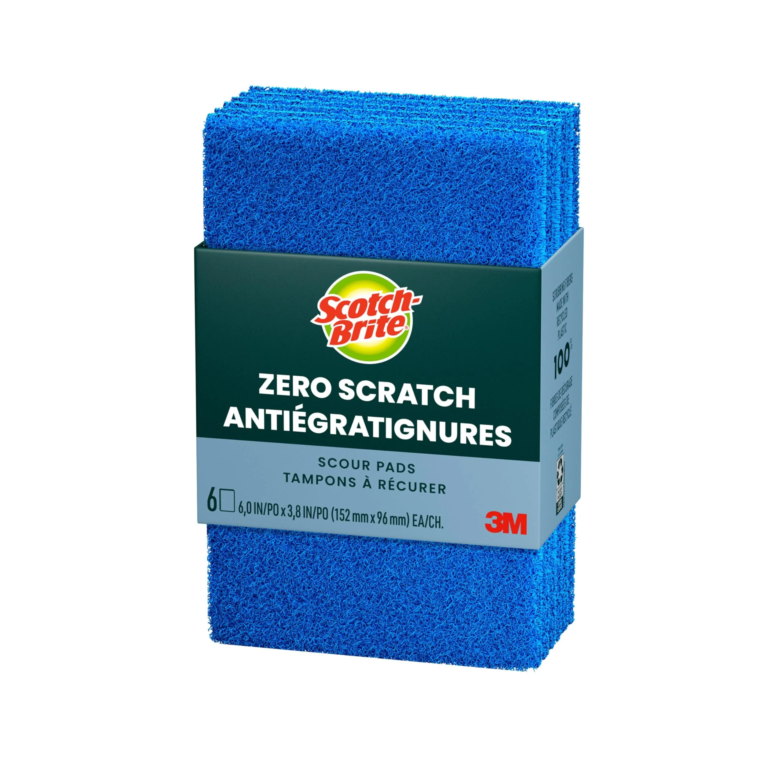 Scotch-Brite Zero Scratch Scouring Pad, Effective + Gentle Dish Scrubber for Household Cleaning, 30 Scrub Pads for Dishes, Nonstick Pots and Pans, Glass, Tubs, Showers, Reusable & Durable - Image 13