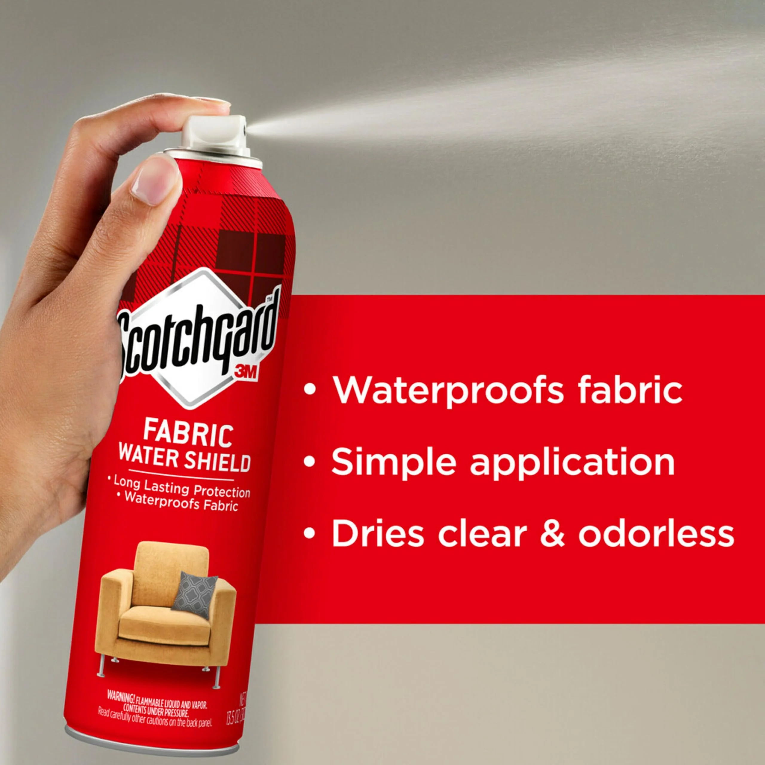 Scotchgard Fabric & Upholstery Protector, 3-Pack (10 oz Cans) – Repels Liquids & Blocks Stains – Long-Lasting Fabric Shield for Furniture, Clothing, and More – Easy Spray, Dries Clear - Image 7