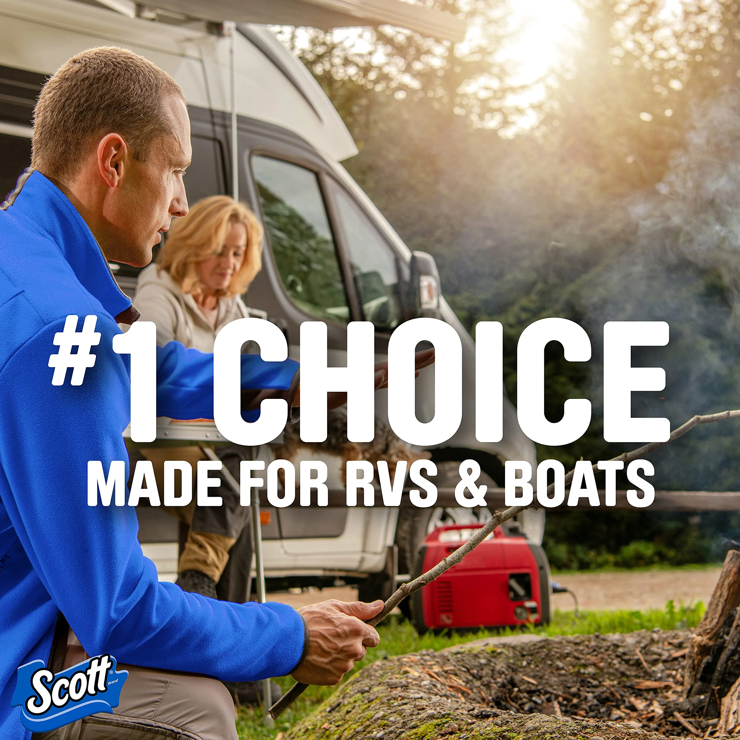 Scott Rapid-Dissolving Toilet Paper, Bath Tissue for RV & Boats , 4ct packs X 12= 48 rolls - Image 5