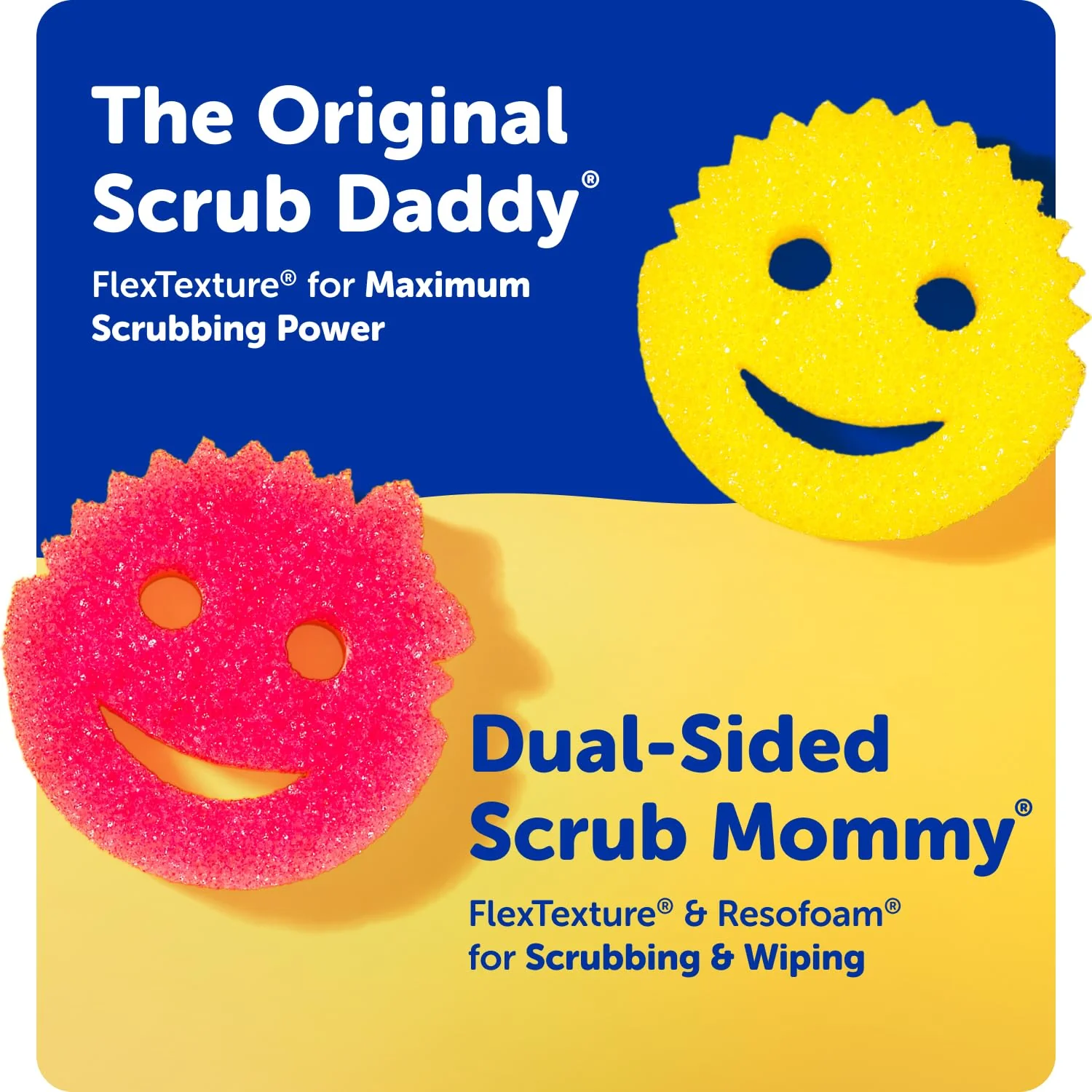 Scrub Daddy 6 Kitchen Sponges & 1 Daddy Caddy Dish Sponge Holder - BPA Free & Made with Polymer Foam - Stain & Odor Resistant, Scratch-Free Multipurpose Scrubbers - Image 7