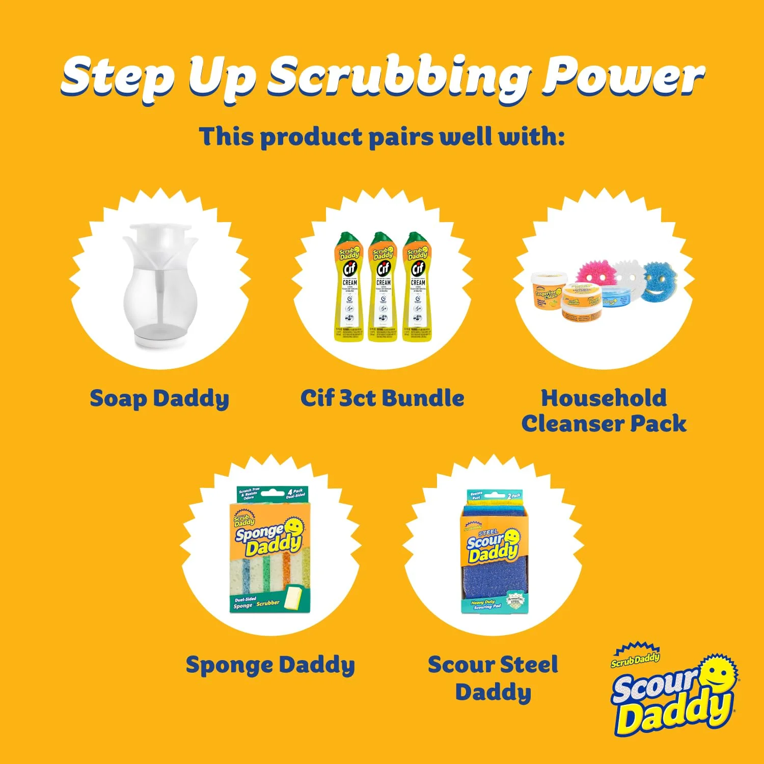 Scrub Daddy Scour Daddy XL - Large Heavy Duty Sponge & Non Scratch Scouring Pad - 18 Pack of Bulk Sponges & Commercial Cleaning Supplies - Durable & Odor Resistant (18 Count) - Image 2