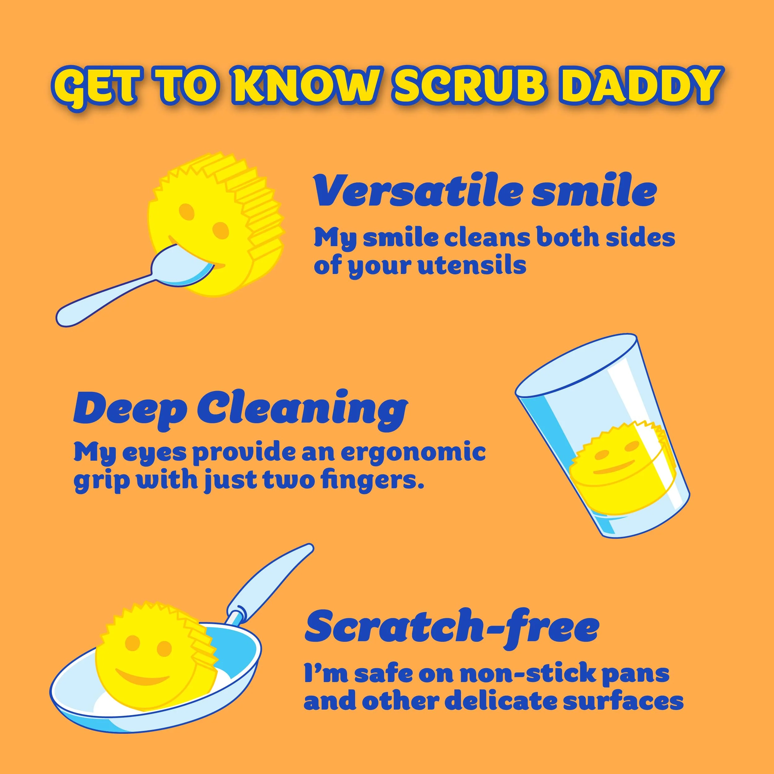 Scrub Daddy Sponges & Cif All Purpose Cleaner, Lemon - Non Scratch Sponges for Kitchen + Bathroom - Scrubber and Multipurpose Cleaner Cream - Cleaning Supplies Kit - Image 3