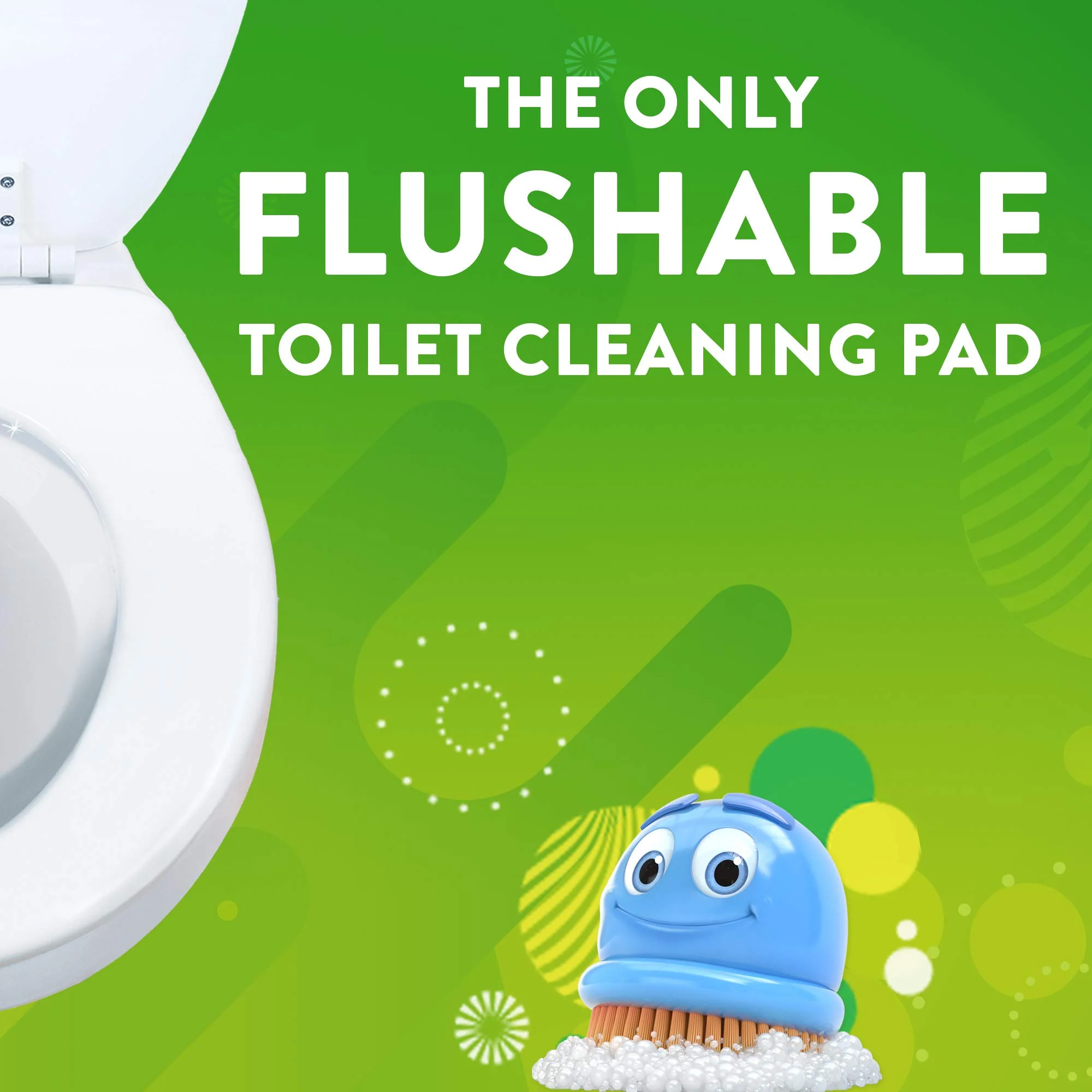 Scrubbing Bubbles Flushable Toilet Bowl Wand Cleaner Refills, Fresh Brush Cleaner Toilet Refill Pads, Removes Limescale & Odors, Citrus Scent,20 Count (Pack of 4) - Image 2