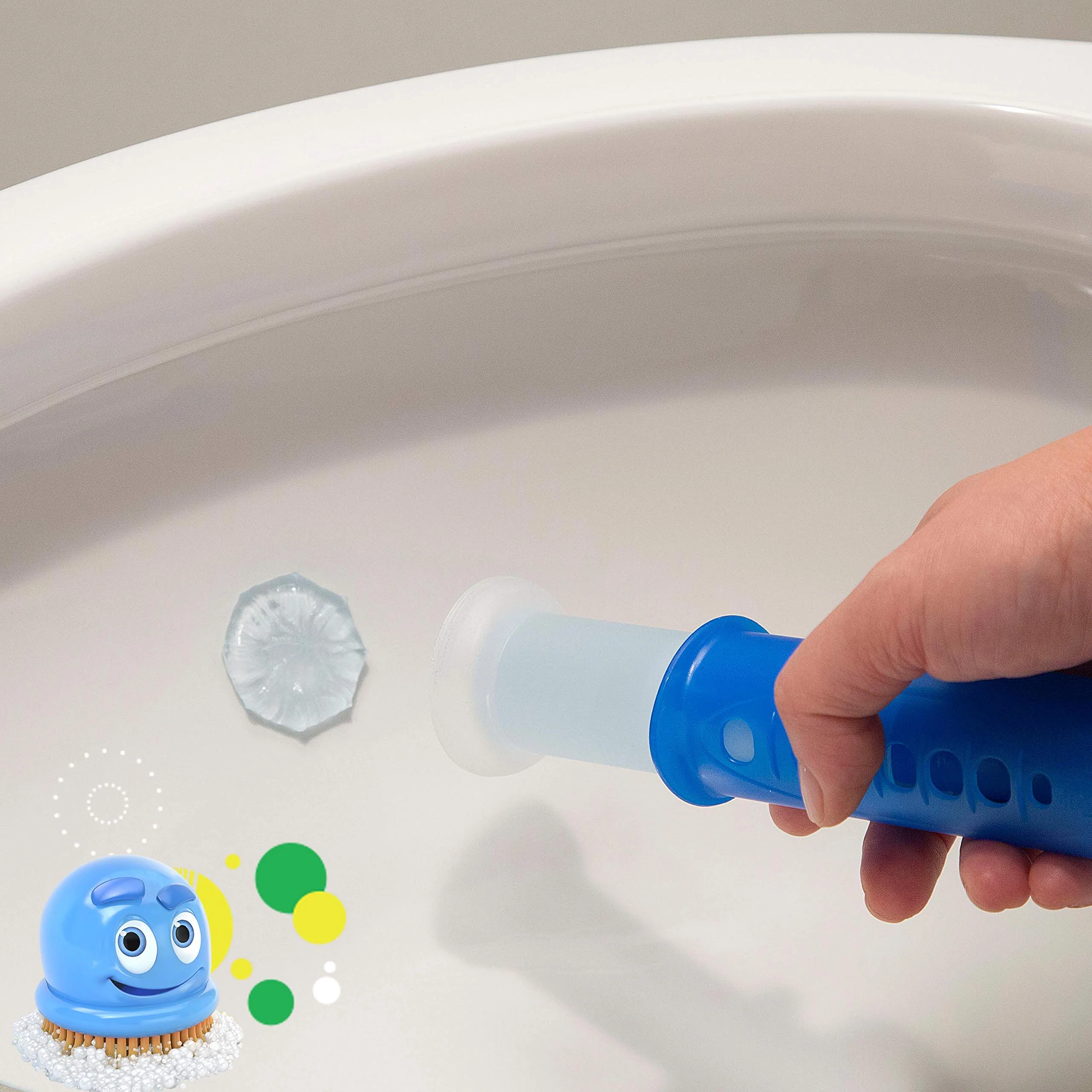 Scrubbing Bubbles Fresh Gel Toilet Bowl Cleaning Stamps, Helps Keep Toilet Clean and Helps Prevent Limescale & Rings, Rainshower Scent, 1 Dispenser with 6 Fresh Gel Stamps (Pack of 2) - Image 5