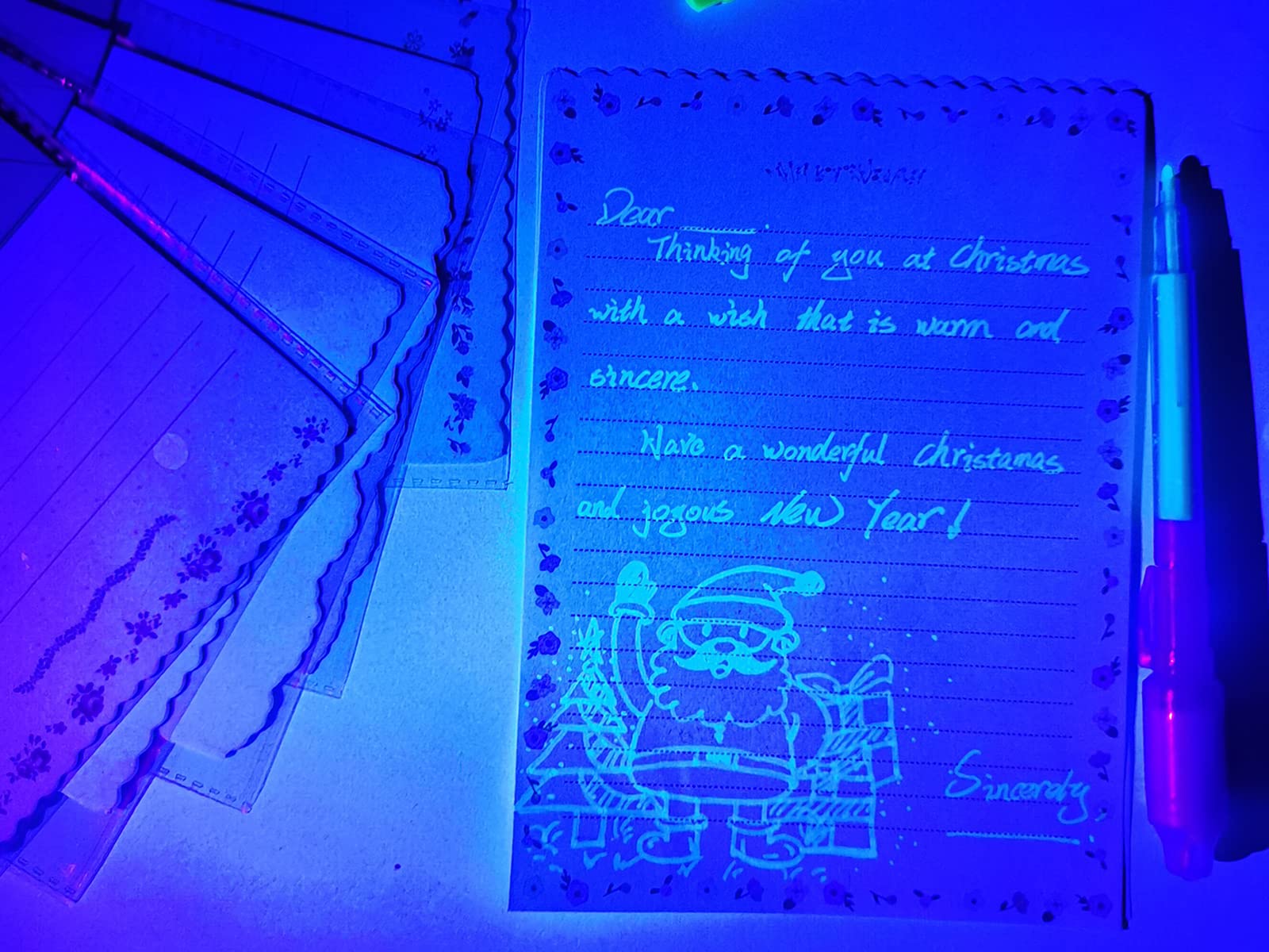 SCStyle Invisible Ink Pen 28Pcs with UV Light Magic Marker for Secret Messages, Writing Information for Birthdays, Easter, Halloween, Christmas Gifts for Students - Image 3
