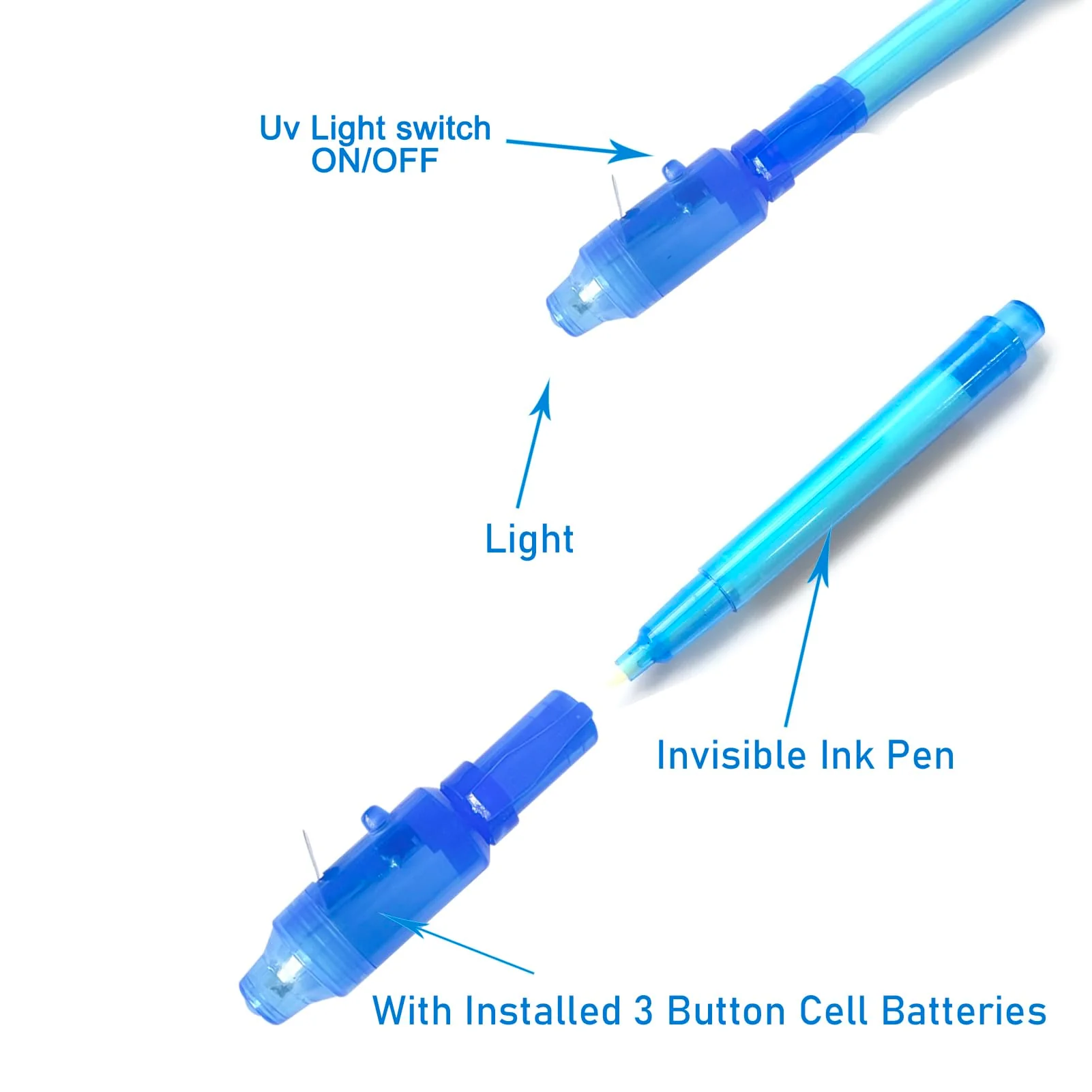 SCStyle Invisible Ink Pen 28Pcs with UV Light Magic Marker for Secret Messages, Writing Information for Birthdays, Easter, Halloween, Christmas Gifts for Students - Image 6