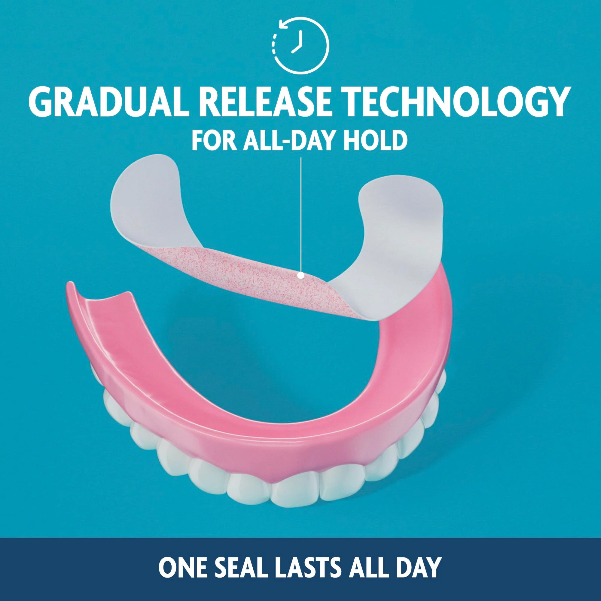 Sea Bond Secure Denture Adhesive Seals, Original Lowers, Zinc-Free, All-Day-Hold, Mess-Free, 15 Count (Pack of 1) - Image 3