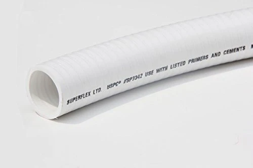 Sealproof 2" Dia Flexible PVC Pipe, Pool and Spa Hose, Schedule 40 Tubing, Made In USA, 2-Inch, 25 FT, White - Image 4