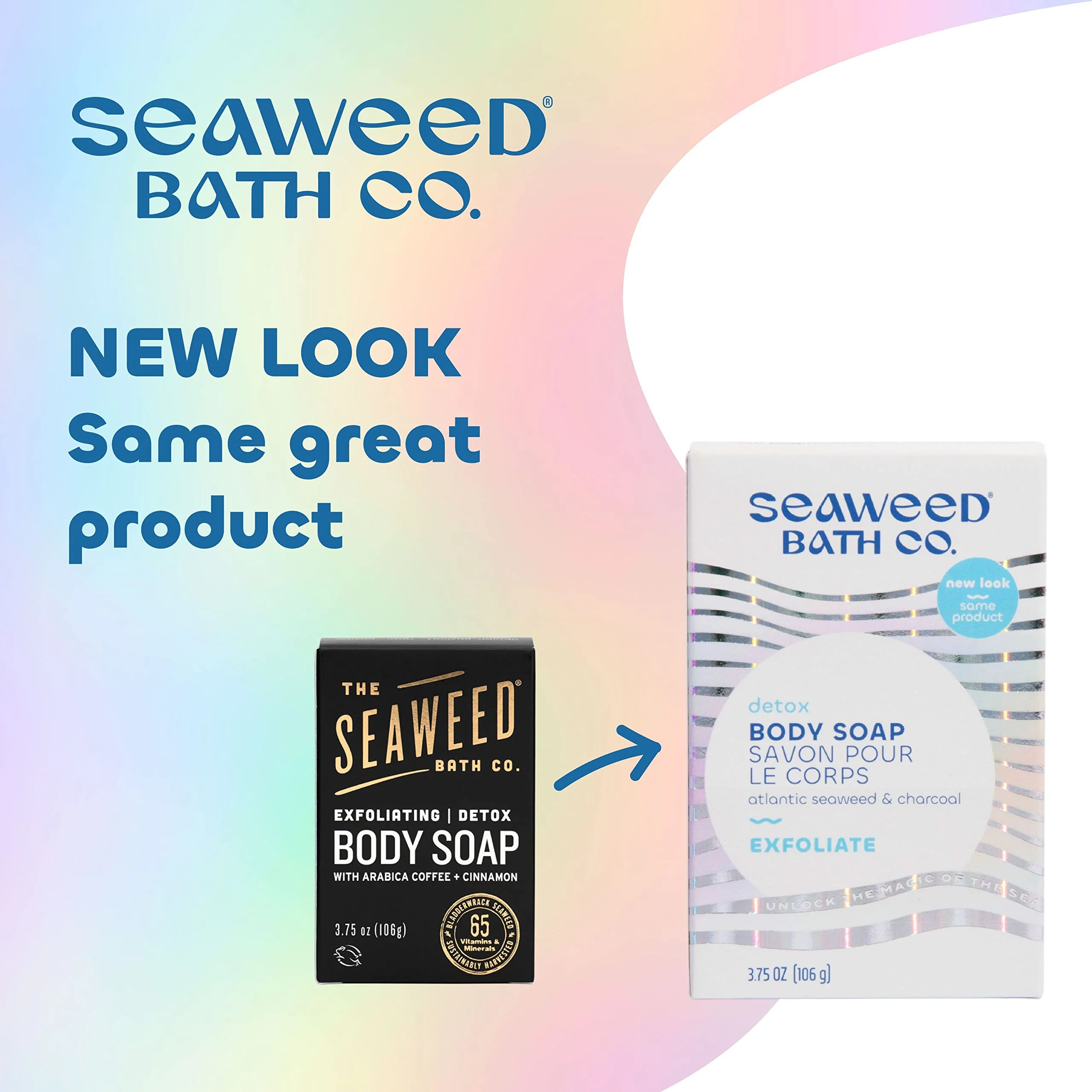 Seaweed Bath Co. Exfoliate Detox Body Soap, 3.75 Ounce (Pack of 3), Sustainably Harvested Seaweed, Charcoal - Image 7