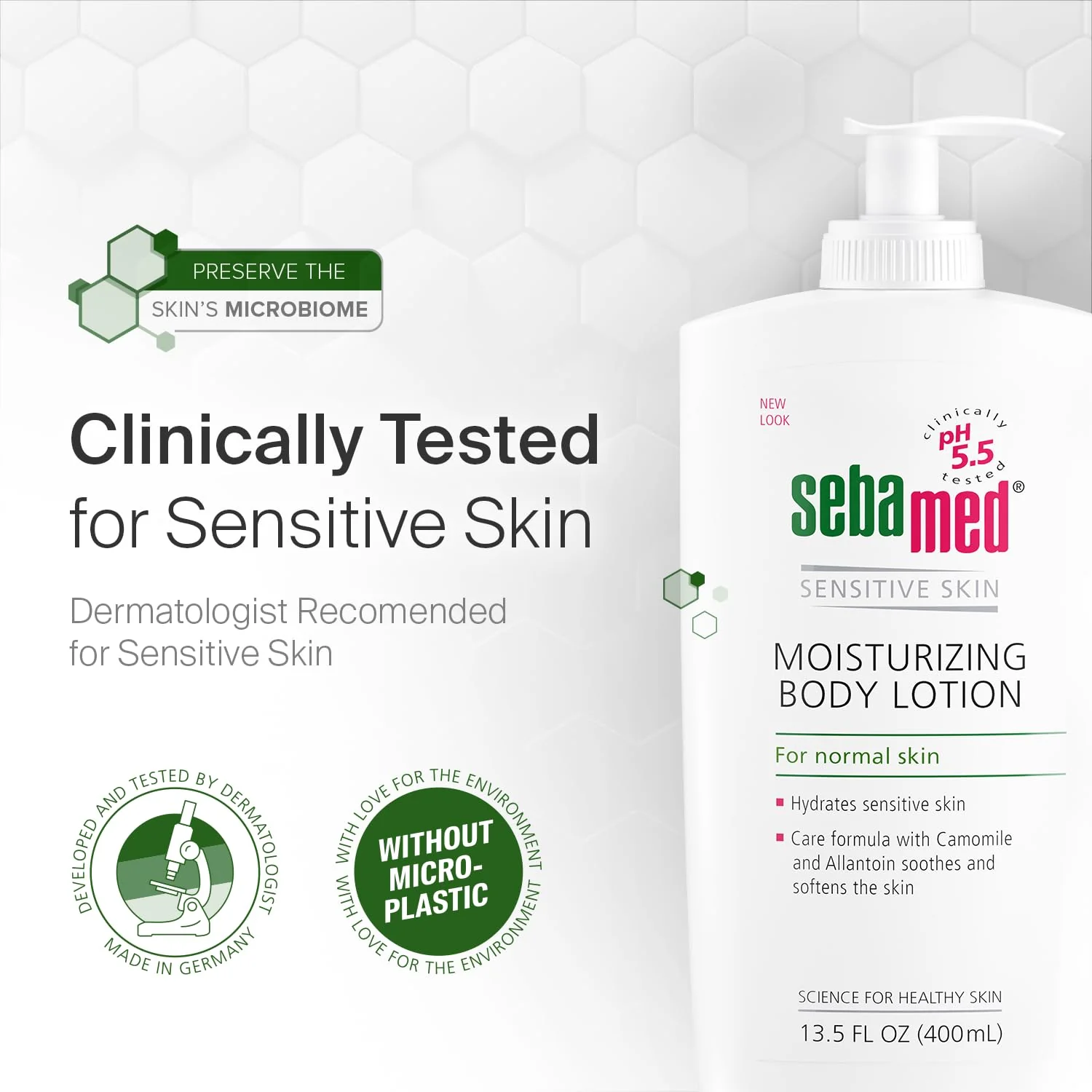 SEBAMED Paraben-Free Moisturizing Body Lotion With Pump for Sensitive and Delicate Skin pH 5.5 Ultra Mild Dermatologist Recommended Moisturizer 13.5 Fluid Ounces (400 Milliliters) - Image 2
