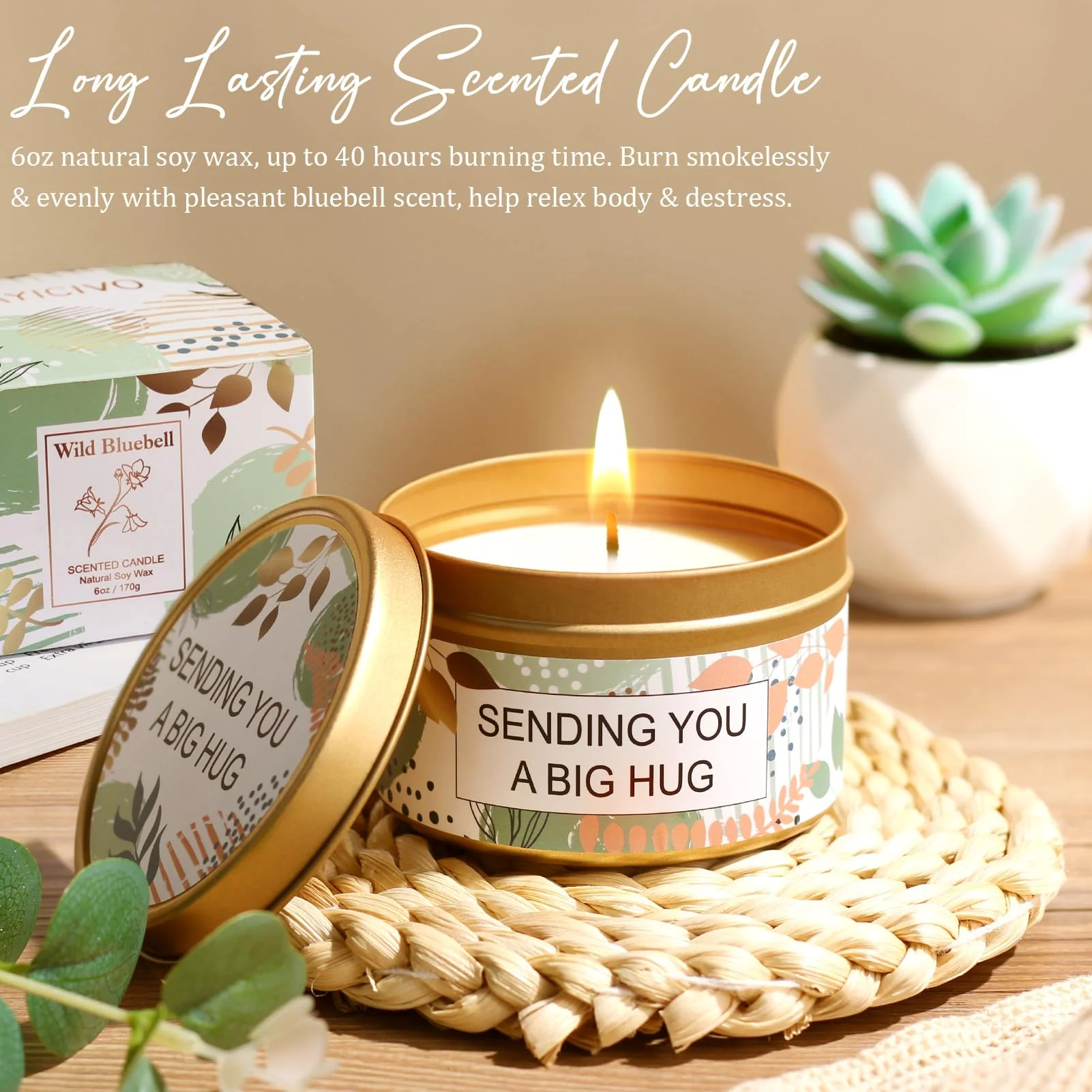 Self Care Gifts for Women Get Well Soon Gifts Basket, Birthday Gifts for Women Care Package Relaxing Spa Gifts Thinking of You Gifts w/ Blanket, Unique Christmas Gifts for Mom Her Friend Sister Wife - Image 4