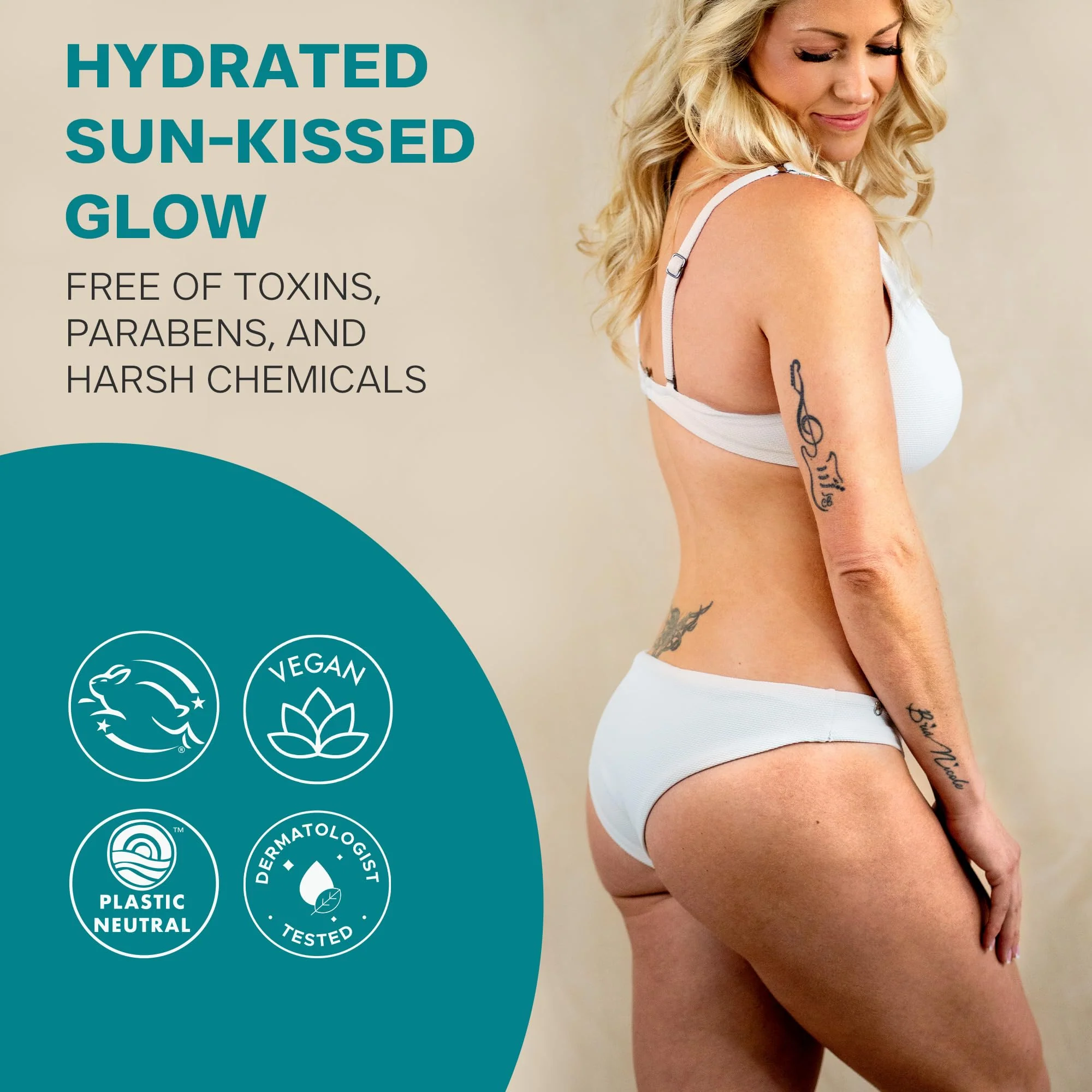 Self Tanner Tanning Mousse Kit - USA Made with Natural & Organic Ingredients, Tan Kit with Kabuki Brush & Mitt, Tanning Foam for Fake Tan, Non Toxic Sunless Tanner, Self Tanners Best Sellers - Image 6