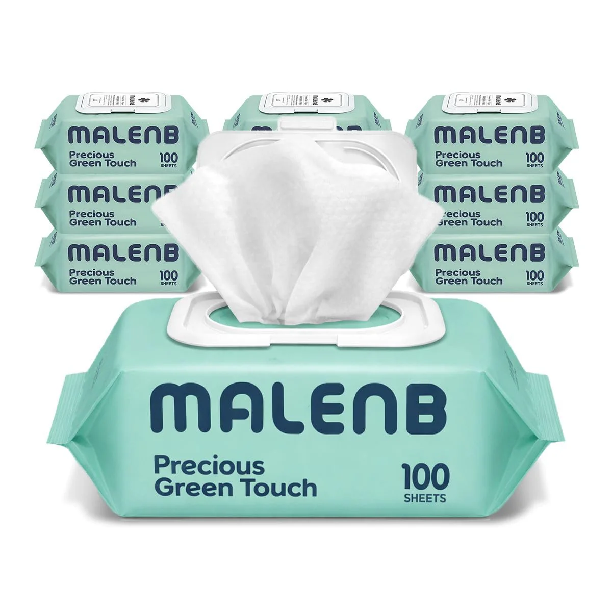 Sensitive Baby Wipes, Plenty of 10-Stage Purified Clear Water, Naturally Derived Ingredients, Unscented, Hypoallergenic, Korean Standard, 10 Flip-Top Packs (1000 Wipes Total) Green 55 gsm - Image 9