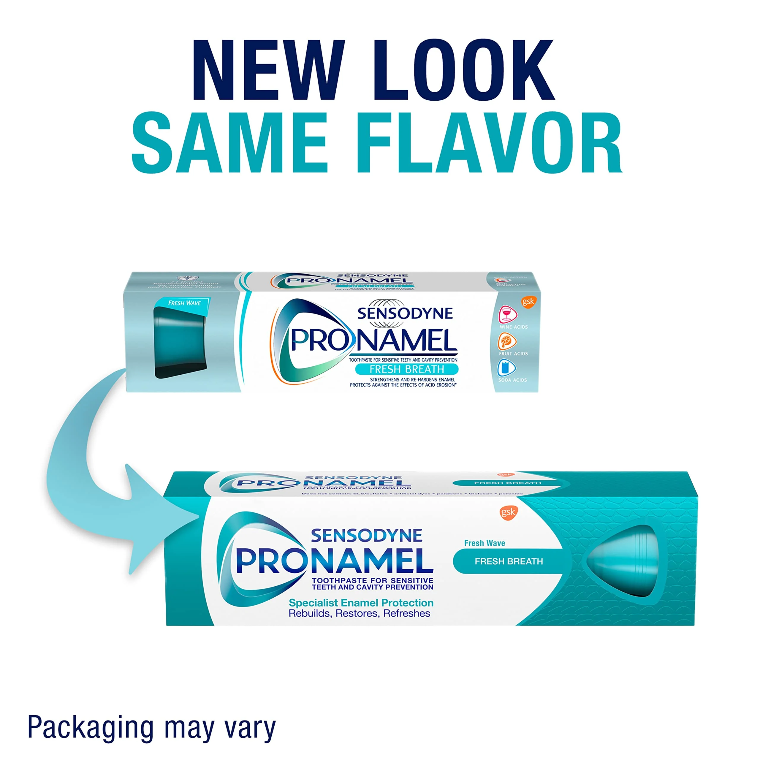 Sensodyne Pronamel Fresh Breath Enamel Toothpaste for Sensitive Teeth and Cavity Protection, Fresh Wave - 4 oz (4 Pack) - Image 9