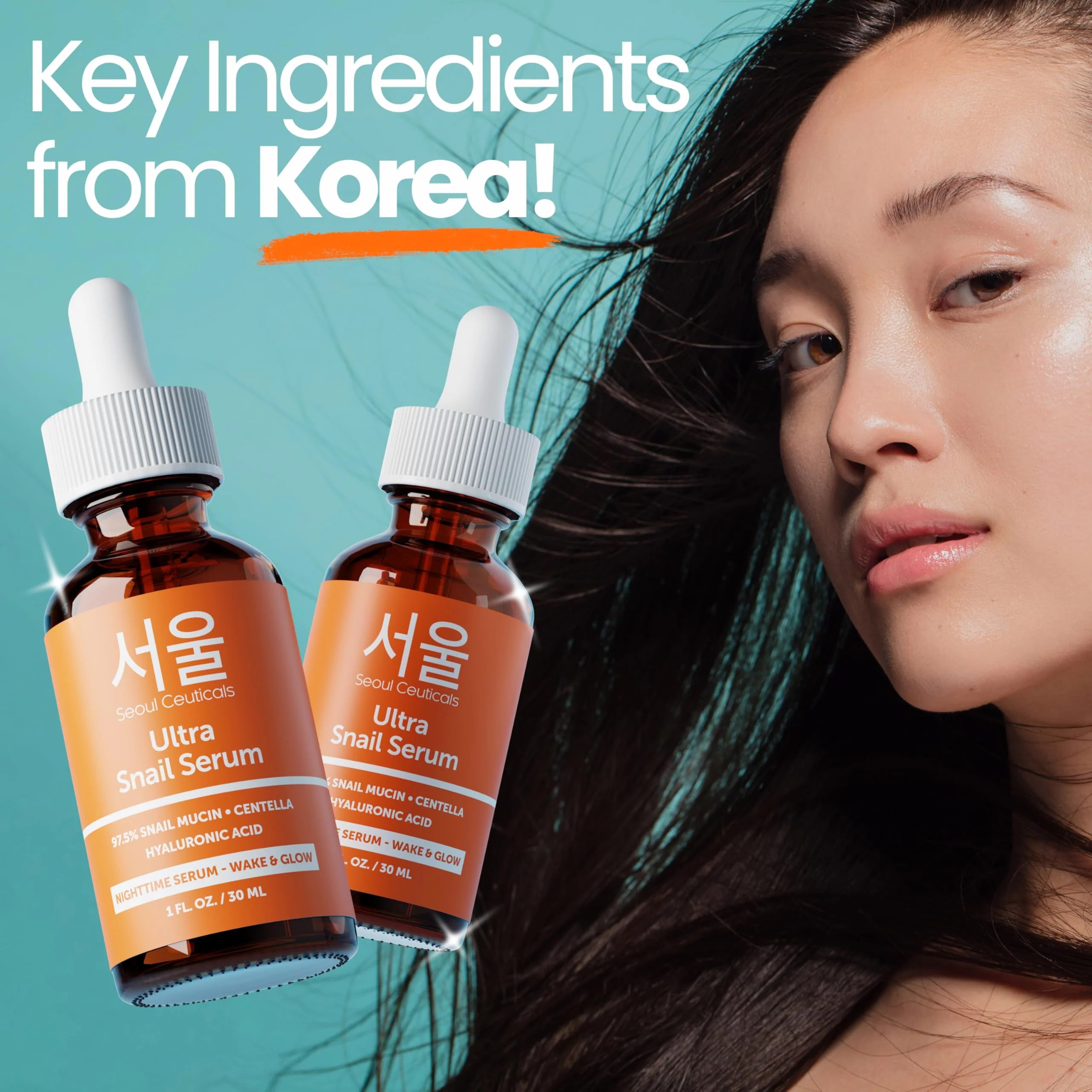 SeoulCeuticals Korean Skin Care 97.5% Snail Mucin Serum – K Beauty Skincare Anti Wrinkle Cica Night Serum Hyaluronic Acid for Face 1oz - Image 3
