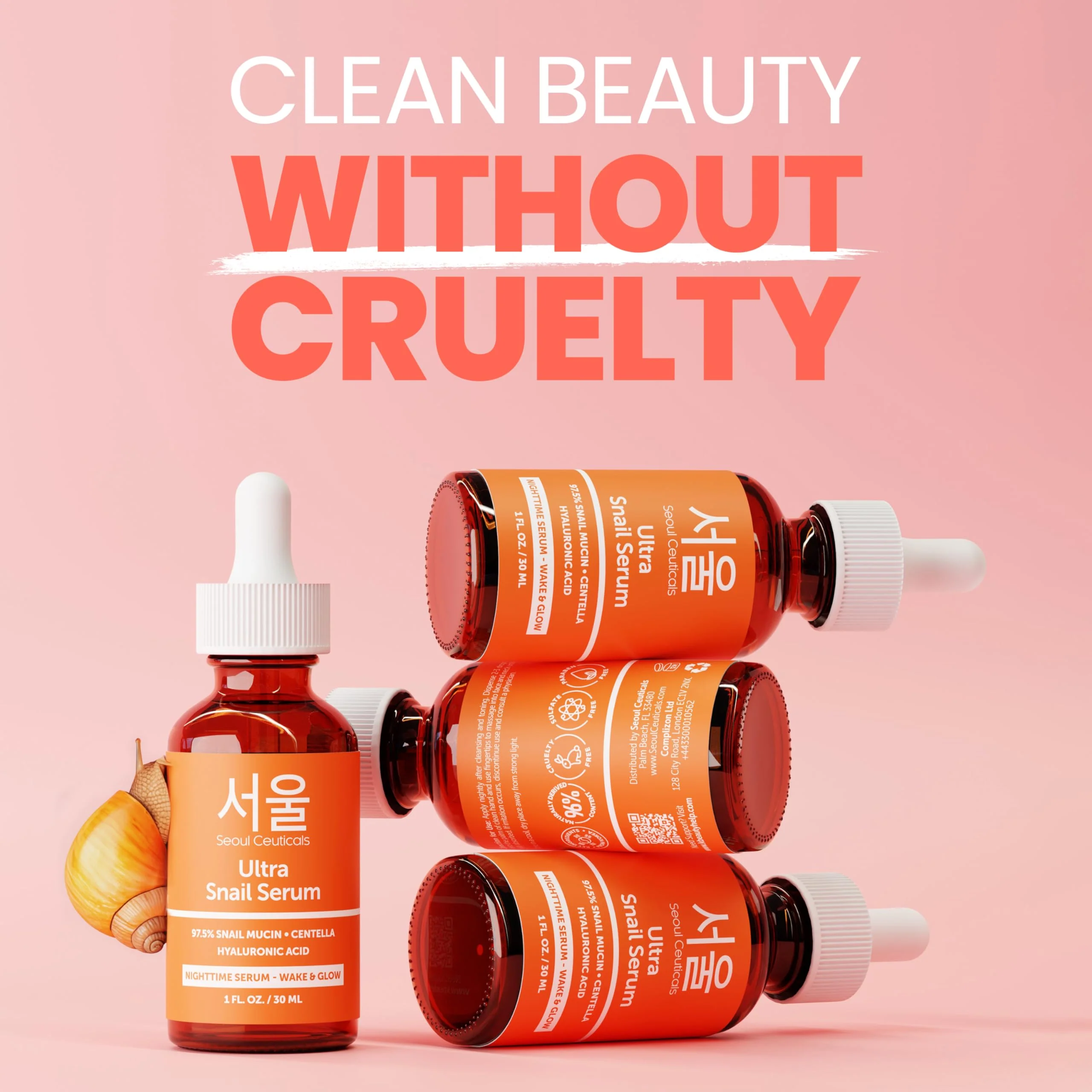 SeoulCeuticals Korean Skin Care 97.5% Snail Mucin Serum – K Beauty Skincare Anti Wrinkle Cica Night Serum Hyaluronic Acid for Face 1oz - Image 7