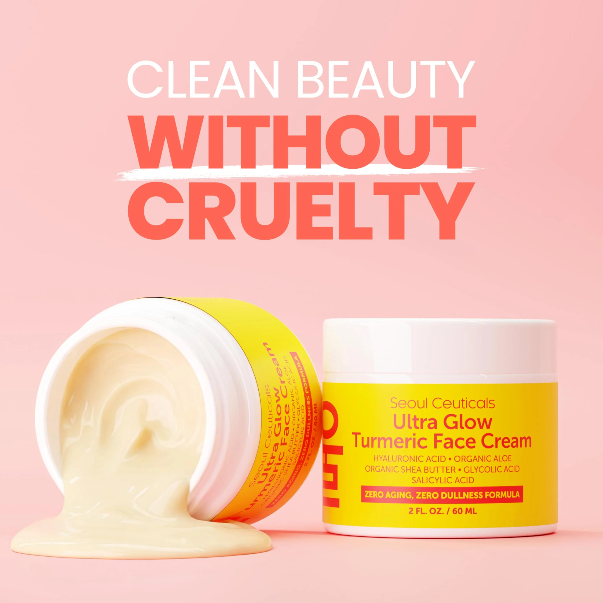 SeoulCeuticals Korean Skin Care Turmeric Cream – Face Moisturizer for Dull Dry Skin - Korean Skincare K Beauty for Glass Skin 2oz - Image 6