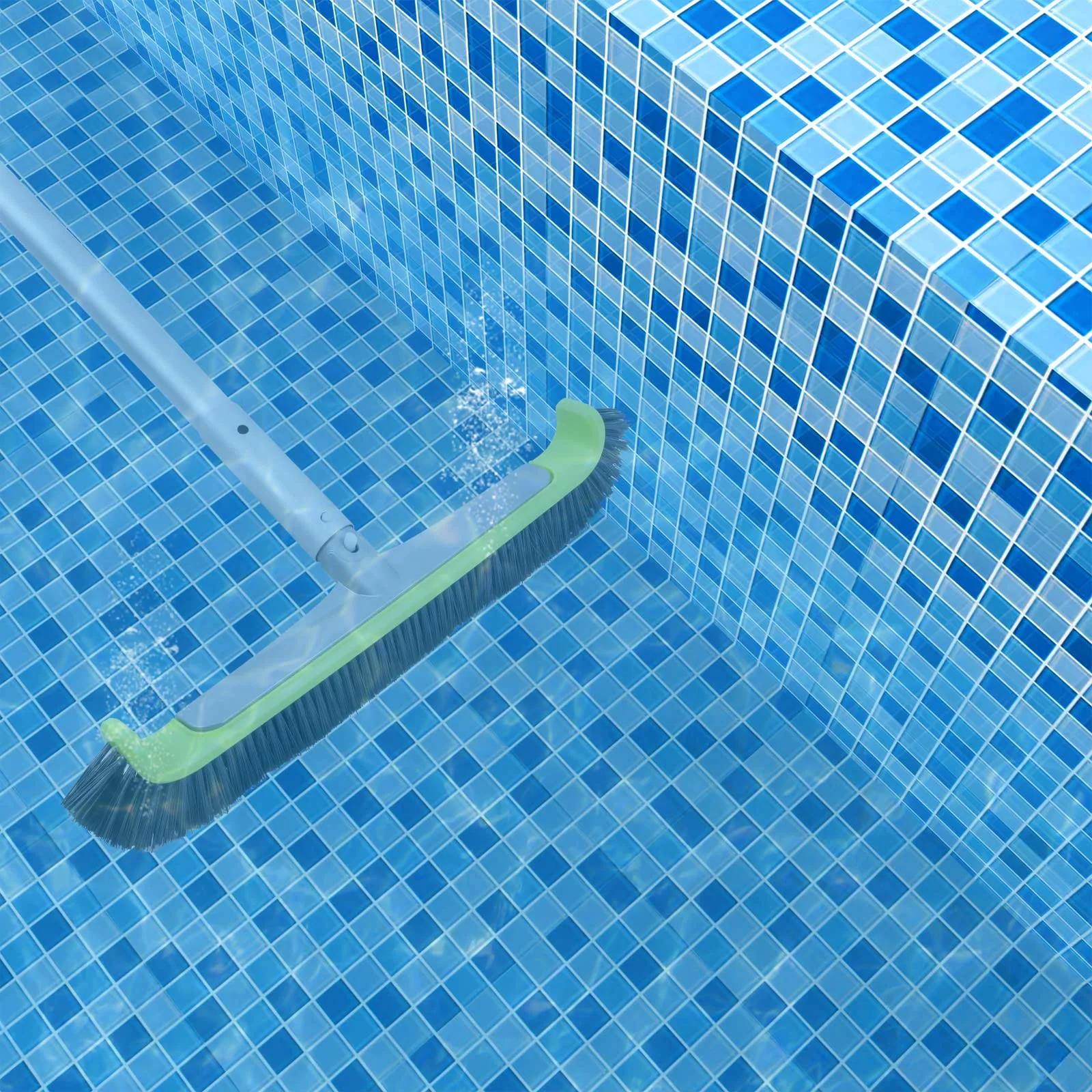 Sepetrel 17.5" Pool Brush Head for Cleaning Walls,Heavy Duty Inground/Above Ground Swimming Pool Scrub Brushes with Premium Strong Bristle & Reinforced Aluminium Back - Image 2