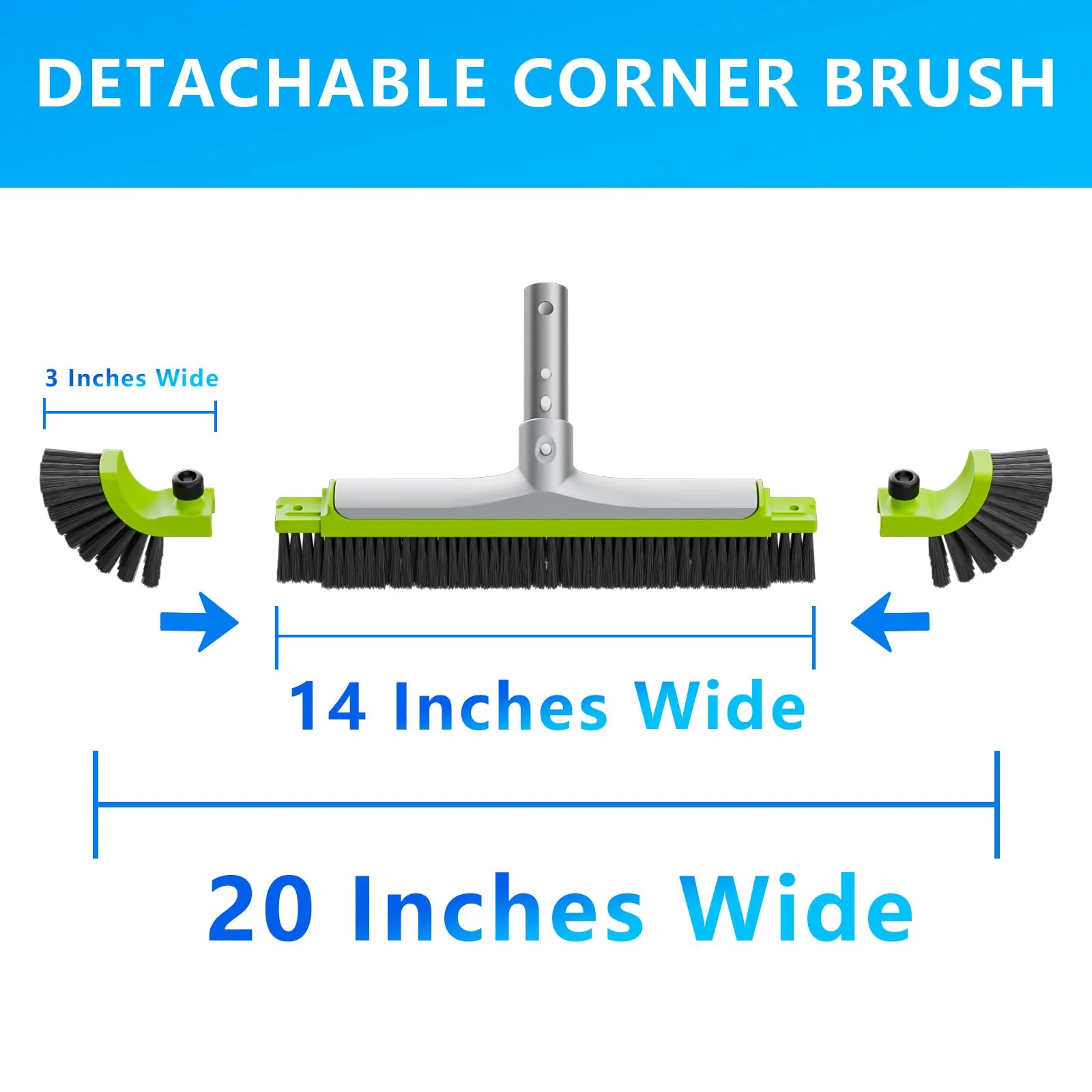 Sepetrel 20” Pool Brush Head for Cleaning Walls,Heavy Duty Inground/Above Ground Swimming Pool Scrub Brushes with Premium Strong Bristle & Reinforced Aluminium Back - Image 3