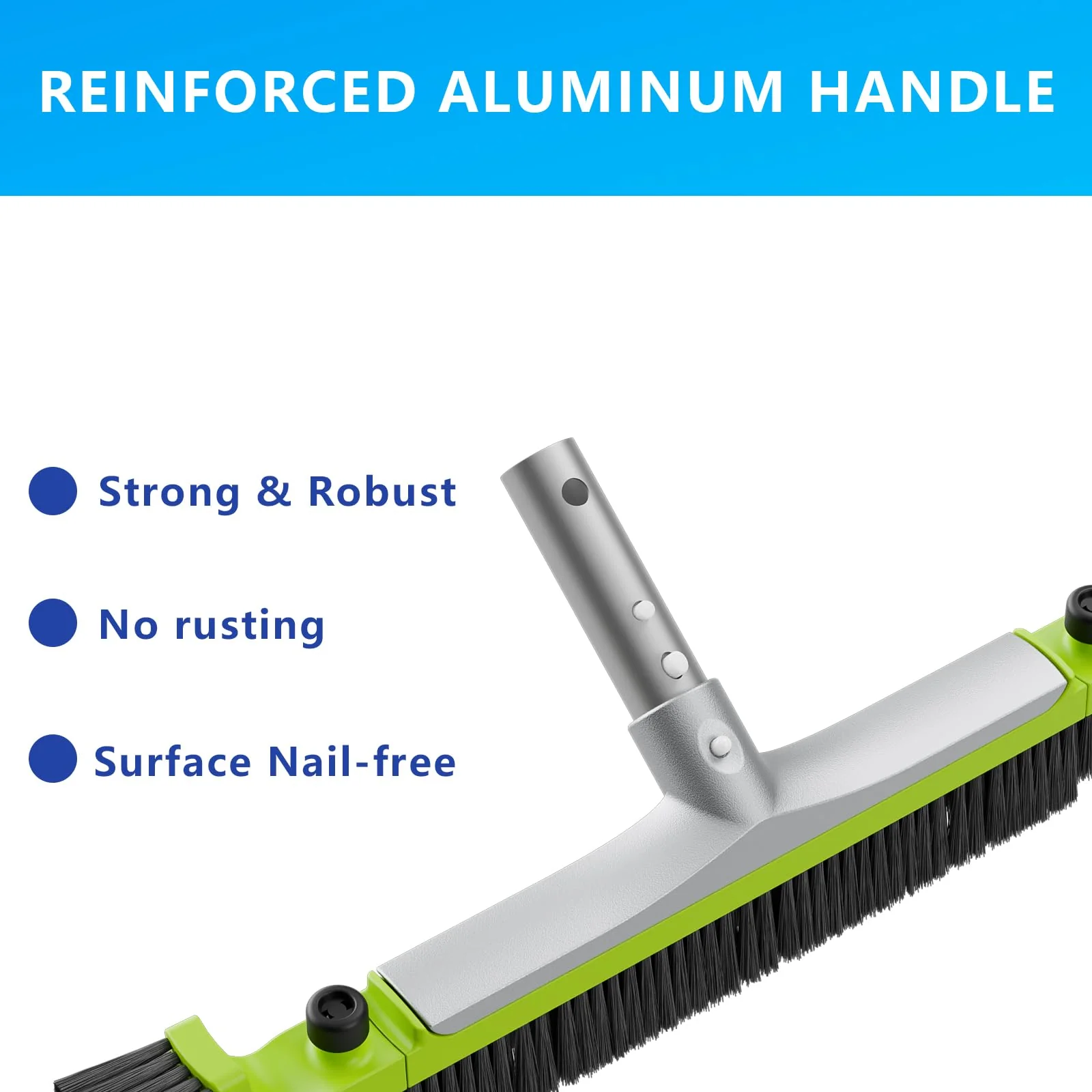 Sepetrel 20” Pool Brush Head for Cleaning Walls,Heavy Duty Inground/Above Ground Swimming Pool Scrub Brushes with Premium Strong Bristle & Reinforced Aluminium Back - Image 5