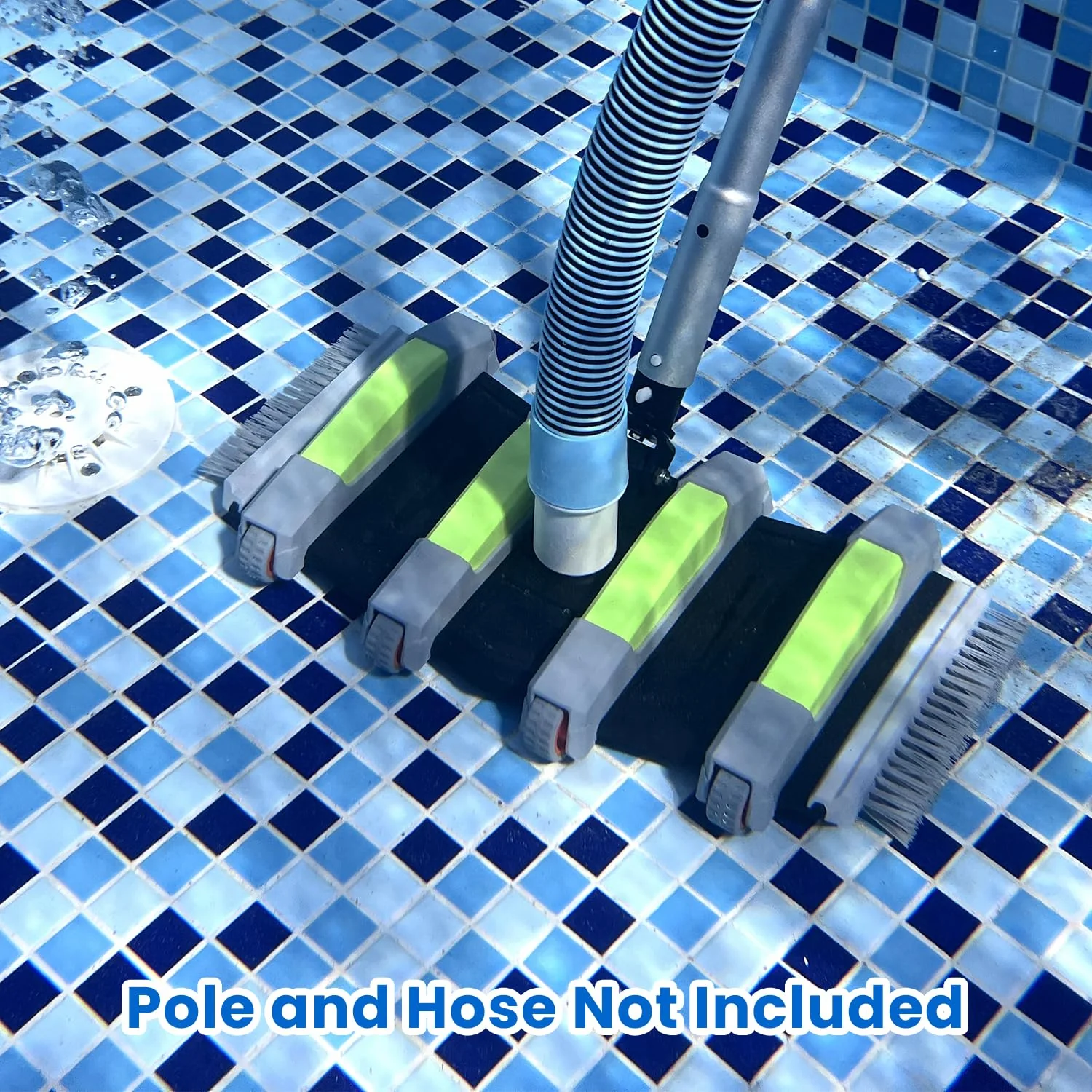 Sepetrel Heavy Duty Pool Vacuum Head with Wheels & Aluminum Handle, Professional Weighted Flexible Vacuum Head - Image 6