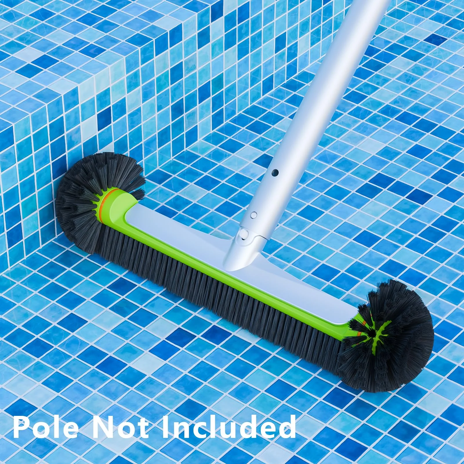 Sepetrel Pool Brush Head for Cleaning Walls,Heavy Duty Inground/Above Ground Swimming Pool Round Scrub Brushes with Premium Strong Bristle & Reinforced Aluminium Back - Image 2