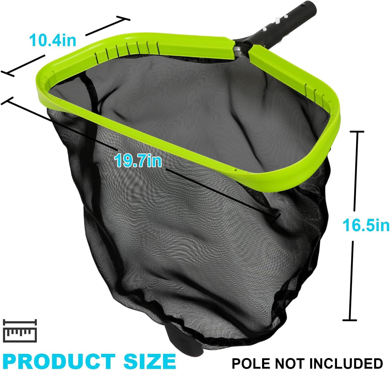 Sepetrel Pool Net,20 Inch Professional Swimming Pool Leaf Skimmer Nets for Cleaning with Nylon Deep Bag,Heavy Duty Aluminum Frame & Handle Rake(Pole Not Included) - Image 6
