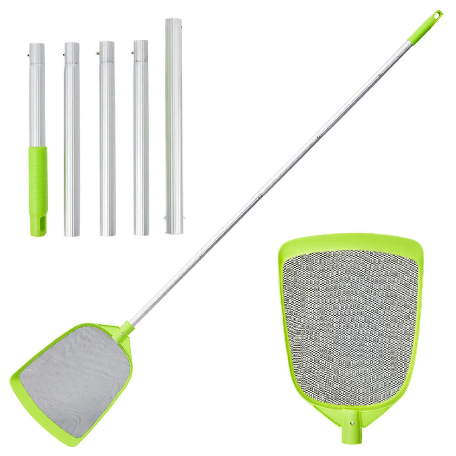 Sepetrel Pool Skimmer Net- Total Length 72 inches Rake with Pole,Accessories for Cleaning Inground/Above Ground Swimming Pool, Pond,Spa and Hot Tub Leaf Debris