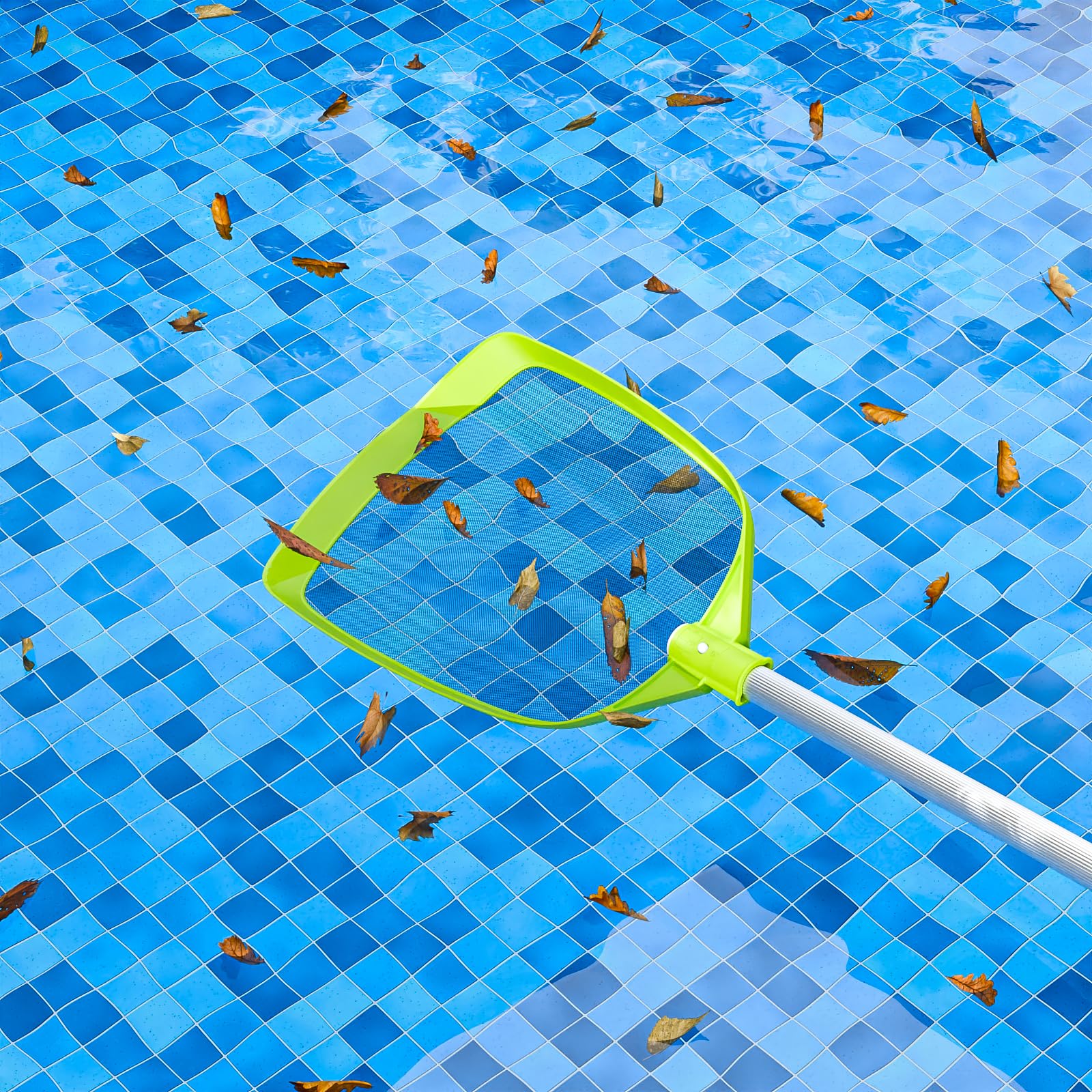 Sepetrel Pool Skimmer Net- Total Length 72 inches Rake with Pole,Accessories for Cleaning Inground/Above Ground Swimming Pool, Pond,Spa and Hot Tub Leaf Debris - Image 3