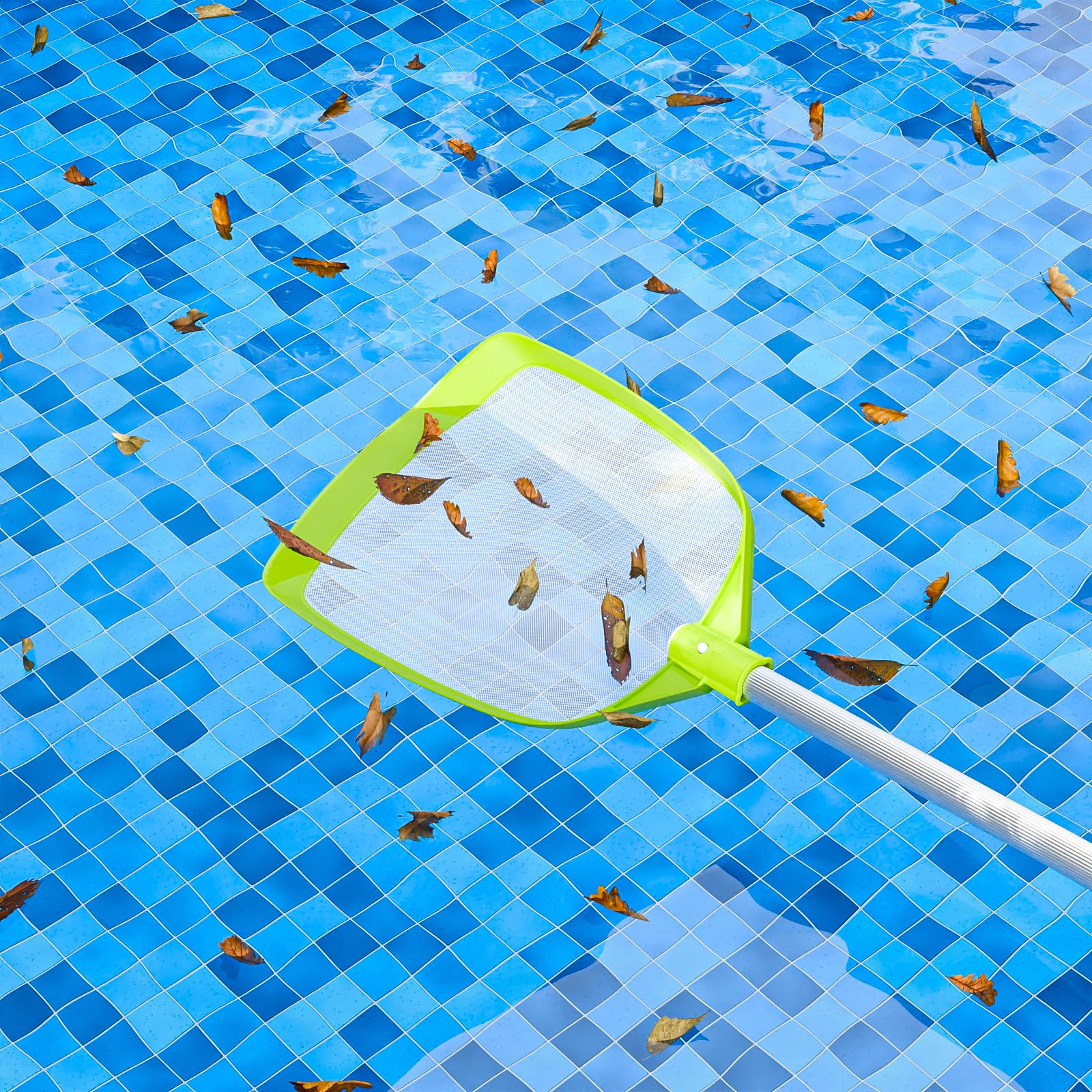 Sepetrel Pool Skimmer Net- Total Length 72 inches Ultral Fine Mesh Rake with Pole,Accessories for Cleaning Inground/Above Ground Swimming Pool, Pond,Spa and Hot Tub Leaf Debris - Image 2