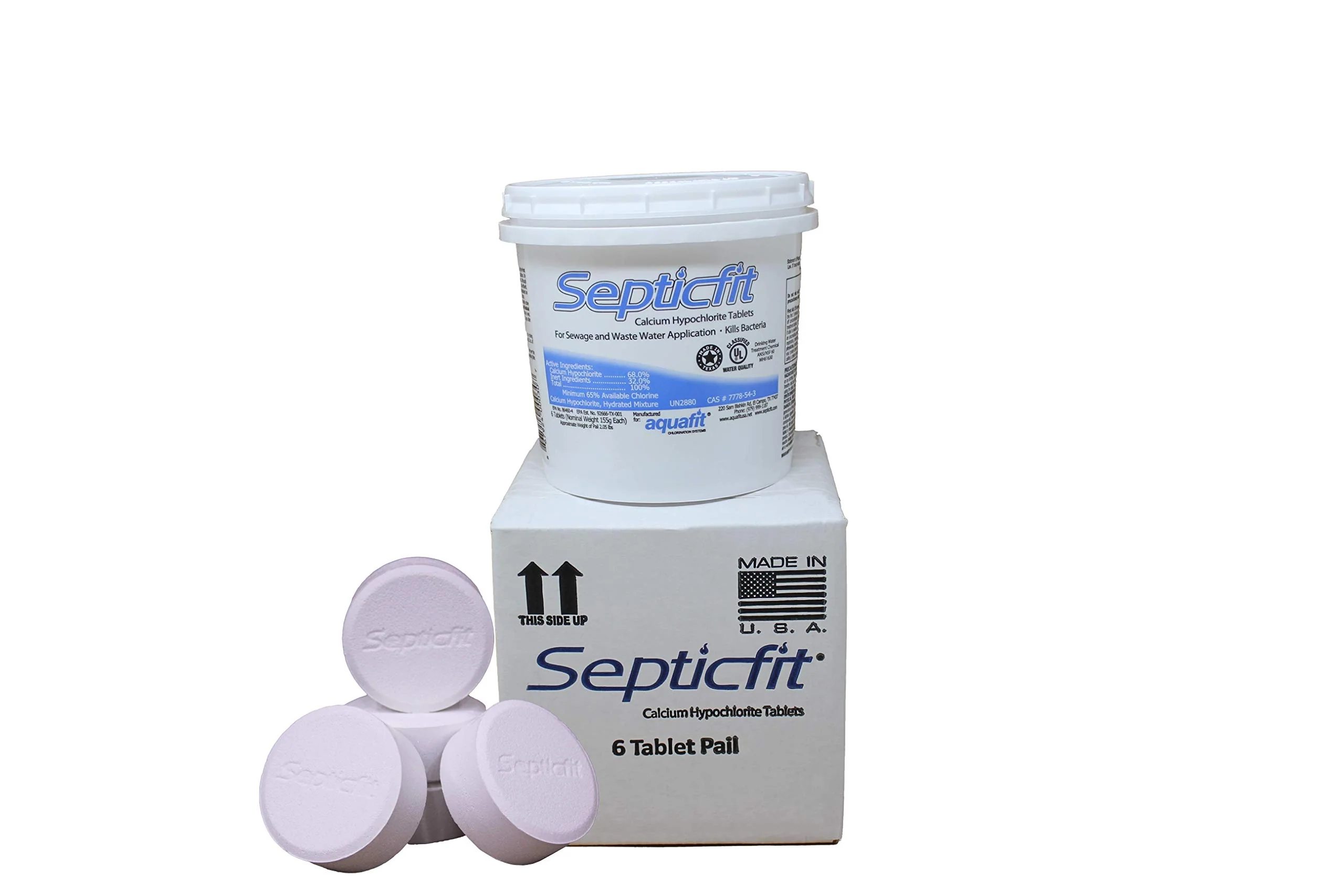 Septicfit Septic Chlorine Tablet - 6 Tablet Pail - 2 lbs - NOT for USE in Swimming Pools White - Image 5