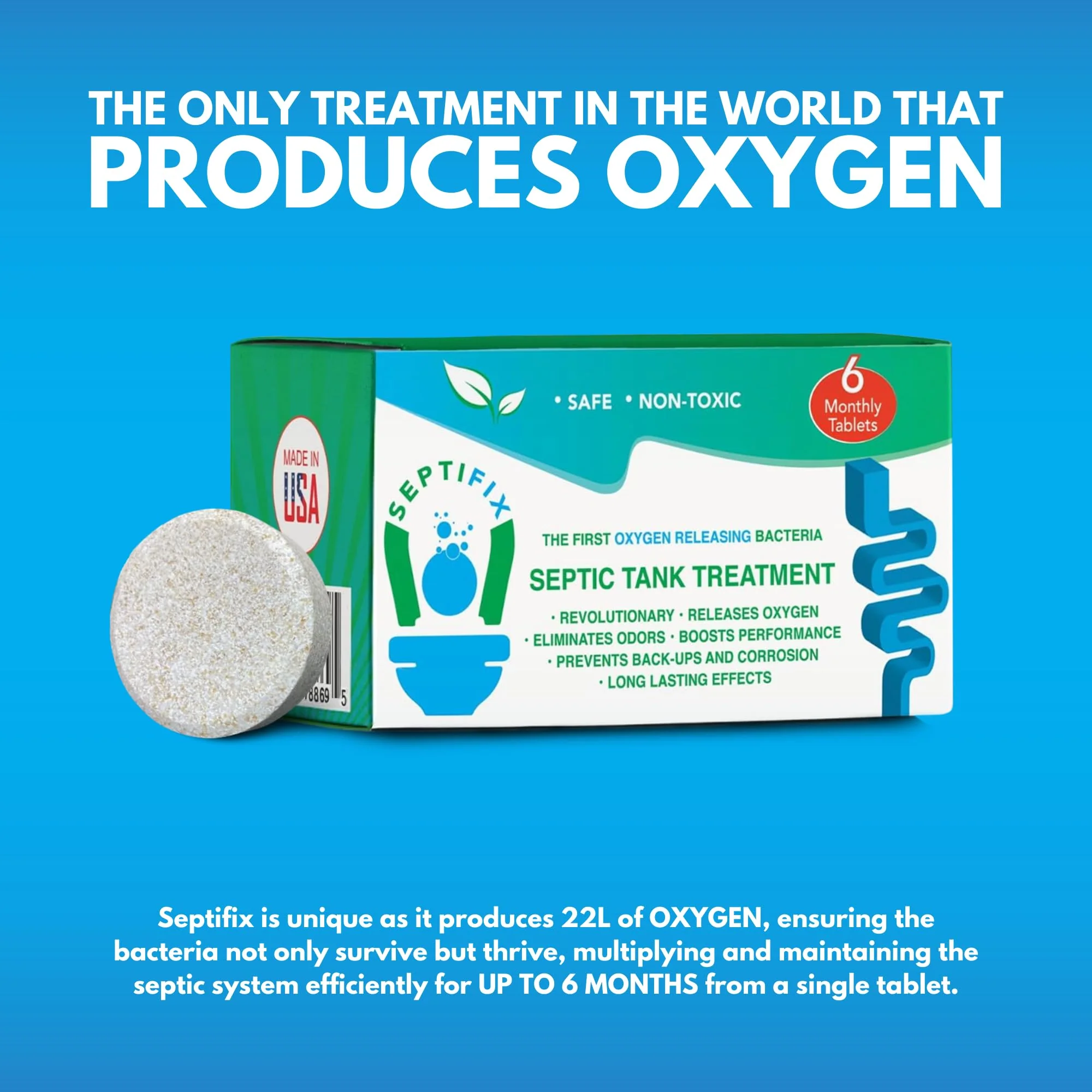 SEPTIFIX Septic Tank Treatment Tabs - Live Aerobic Bacteria Tablets For Your Septic Tank - Image 7