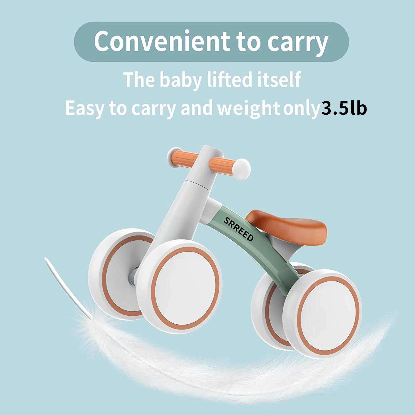 SEREED Baby Balance Bike for 1 Year Old Boys Girls 12-24 Month Toddler Balance Bike, 4 Wheels Toddler First Bike, First Birthday Gifts - Image 5