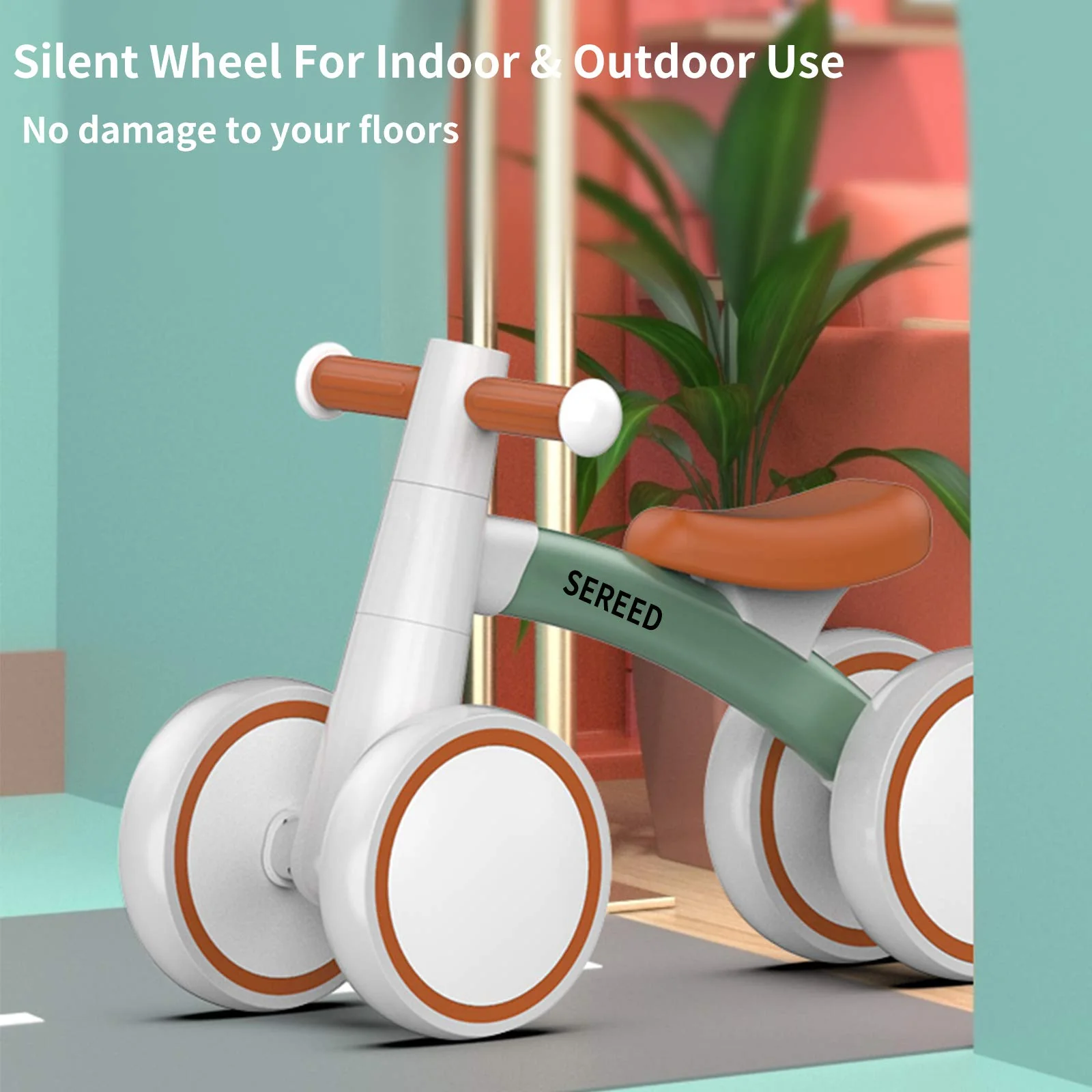 SEREED Baby Balance Bike for 1 Year Old Boys Girls 12-24 Month Toddler Balance Bike, 4 Wheels Toddler First Bike, First Birthday Gifts - Image 6