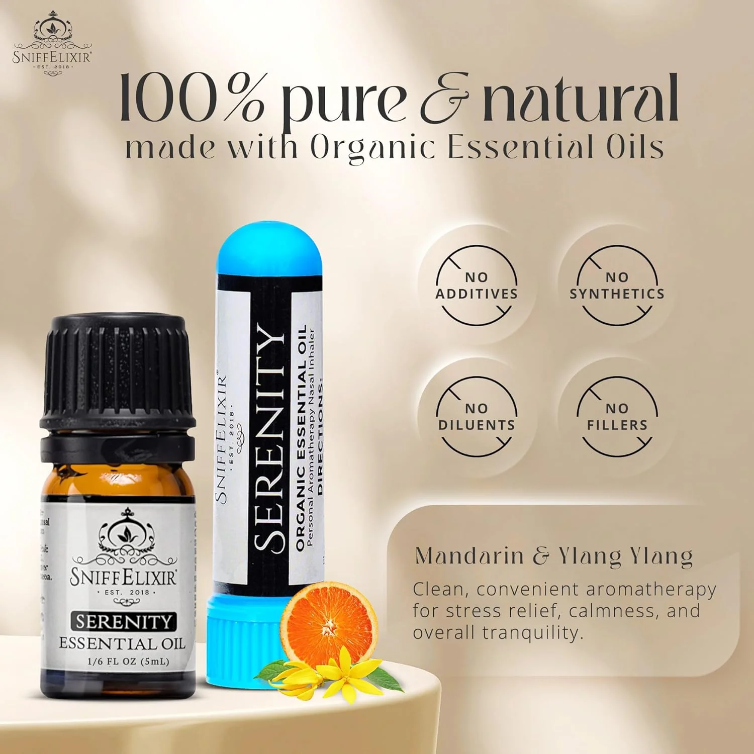 Serenity Aromatherapy Nasal Inhaler Kit – DIY 3-Pack with Essential Oil Blend, Calm Mood & Stress Relief, Premium Gift Set - Image 2