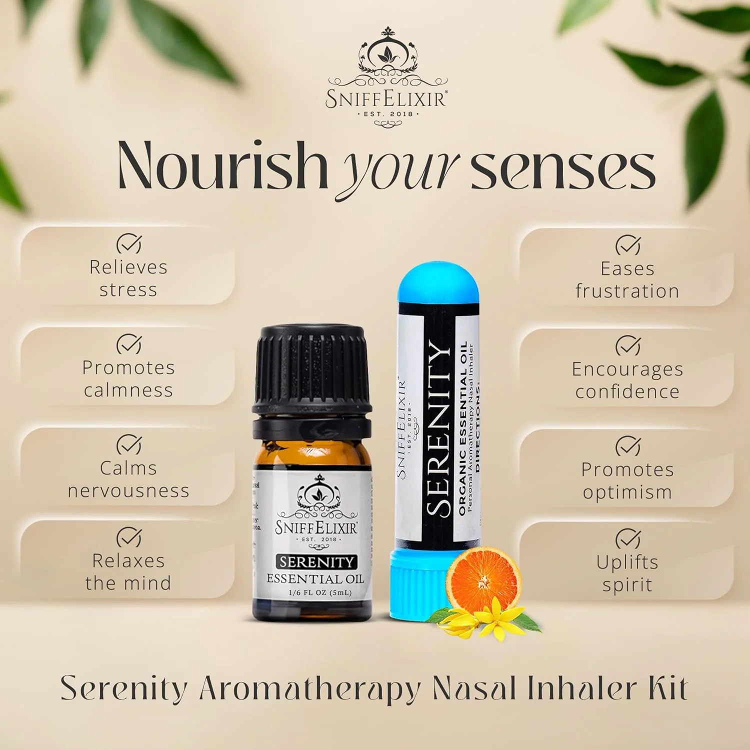 Serenity Aromatherapy Nasal Inhaler Kit – DIY 3-Pack with Essential Oil Blend, Calm Mood & Stress Relief, Premium Gift Set - Image 3