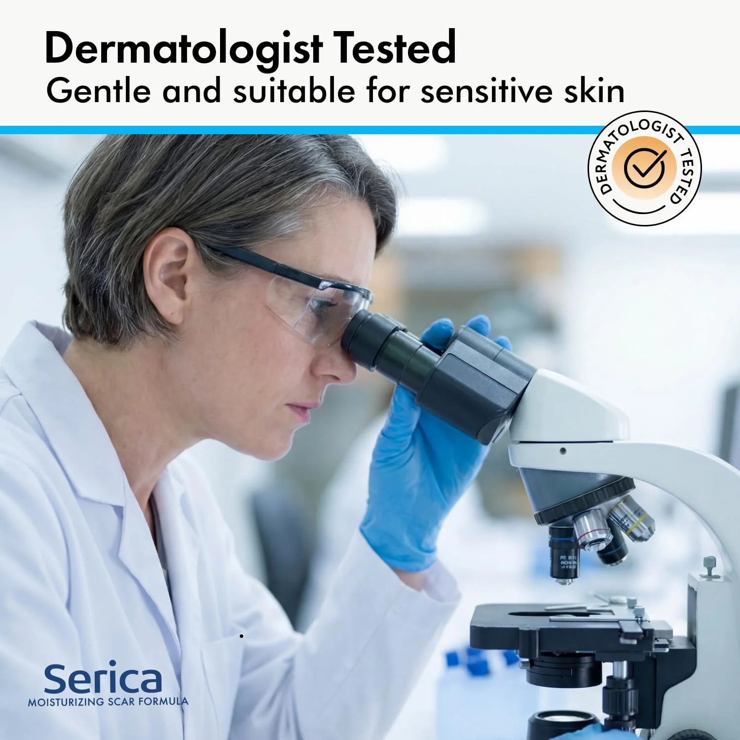 Serica Scar Gel (1oz), Advanced Silicone Formula, Supports Visibly Smoother-Looking Skin After Surgery, Cuts, Burns or Acne, Non-Comedogenic Face-Safe Gel, Helps Reduce Dryness, Quick-Dry - Image 3