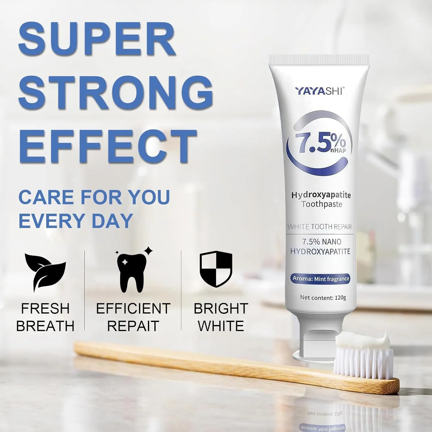 Set 2-Pack Nano Hydroxyapatite Toothpastes for Enamel Protection and Tooth Strengthening, Gentle Mint, Fresh Breath, Daily Use for Oral Health (Gentle Mint) - Image 3