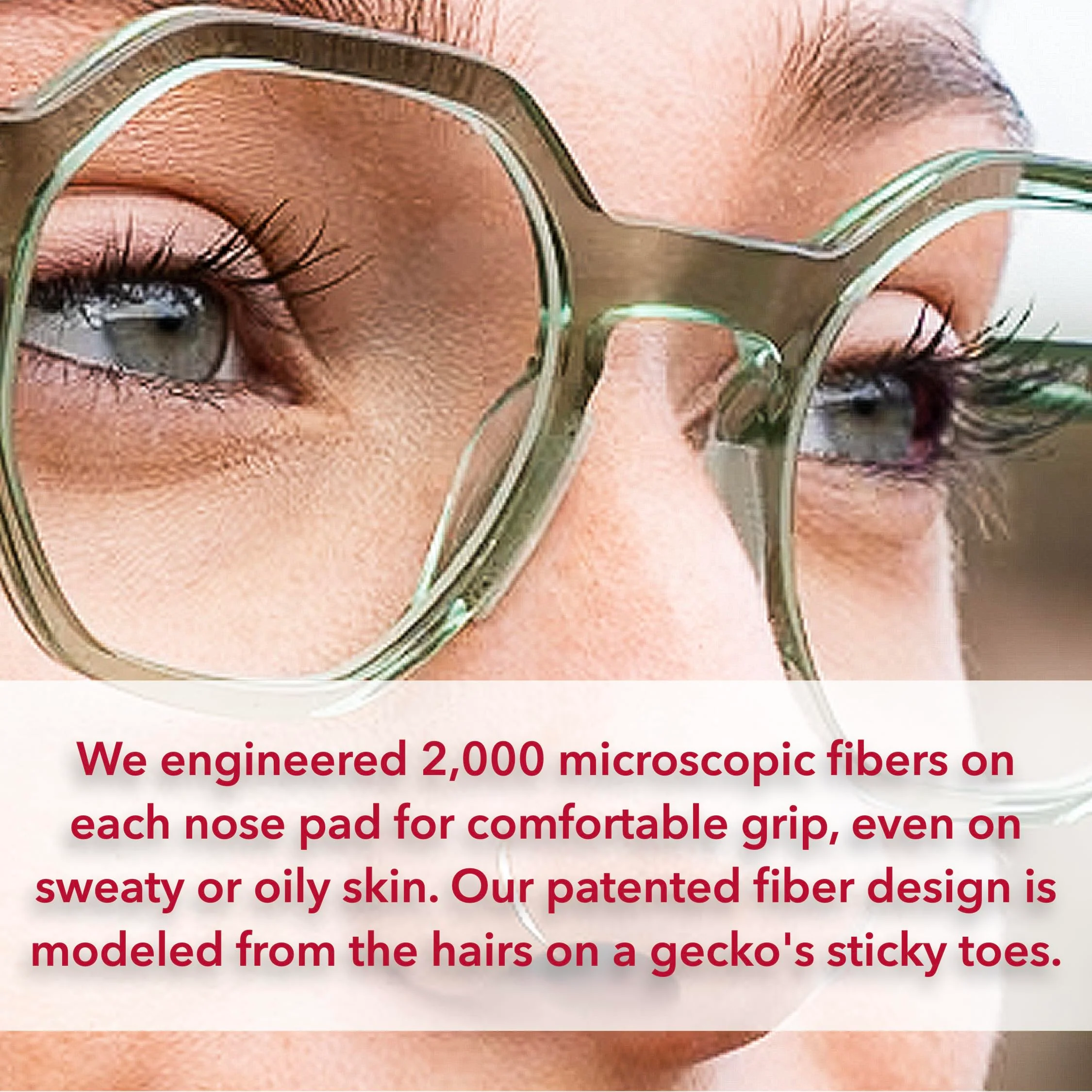 Setex Gecko Grip Ultra-Thin 0.6mm Anti Slip Eyeglass Nose Pads, (5 Clear Pair) USA Made, 2500 Innovative Microstructured Fibers per Nose Pad, 0.6mm x 7mm x 16mm - Image 7