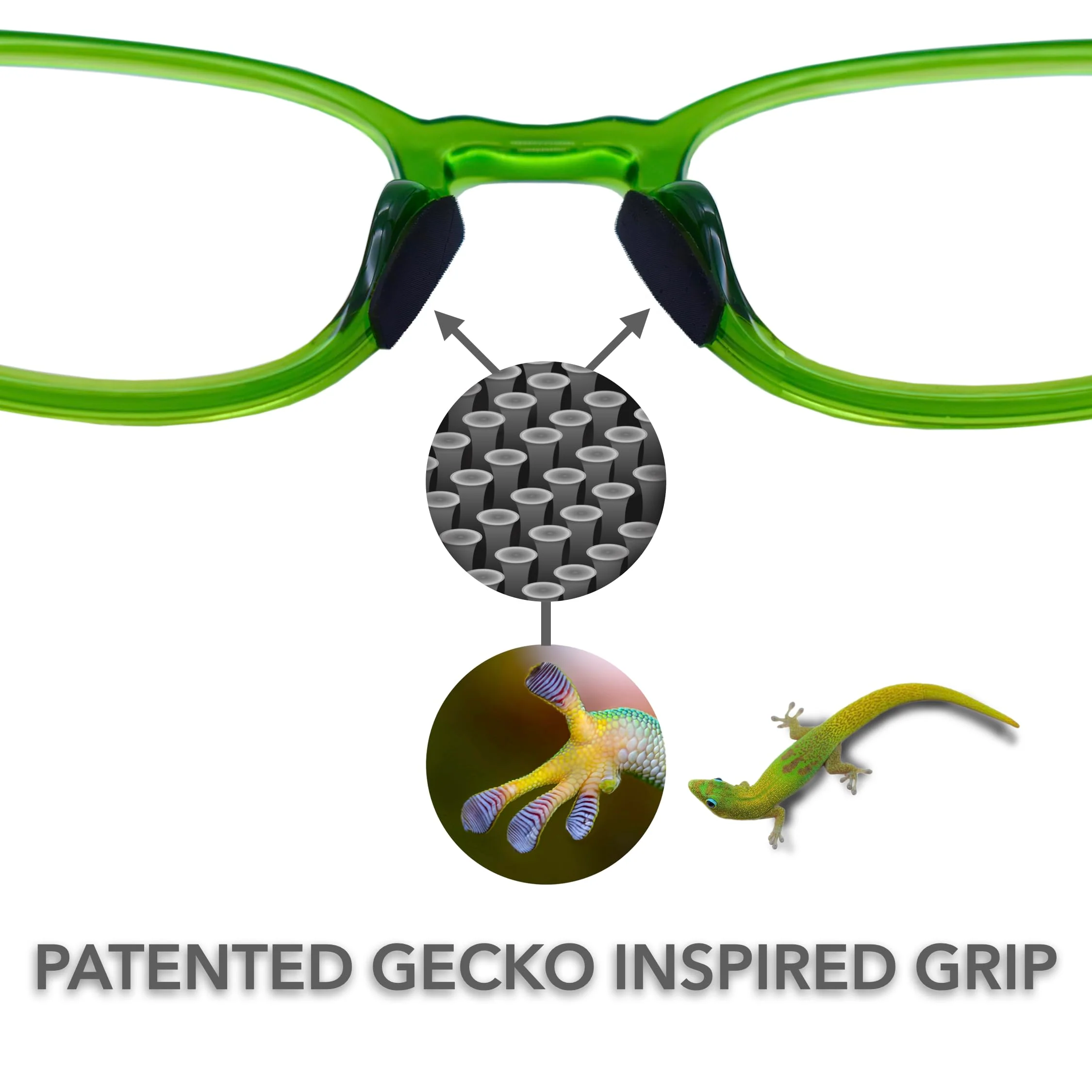 Setex Gecko Grip Ultra-Thin 0.6mm Anti Slip Eyeglass Nose Pads, (5 Clear Pair) USA Made, 2500 Innovative Microstructured Fibers per Nose Pad, 0.6mm x 7mm x 16mm - Image 9