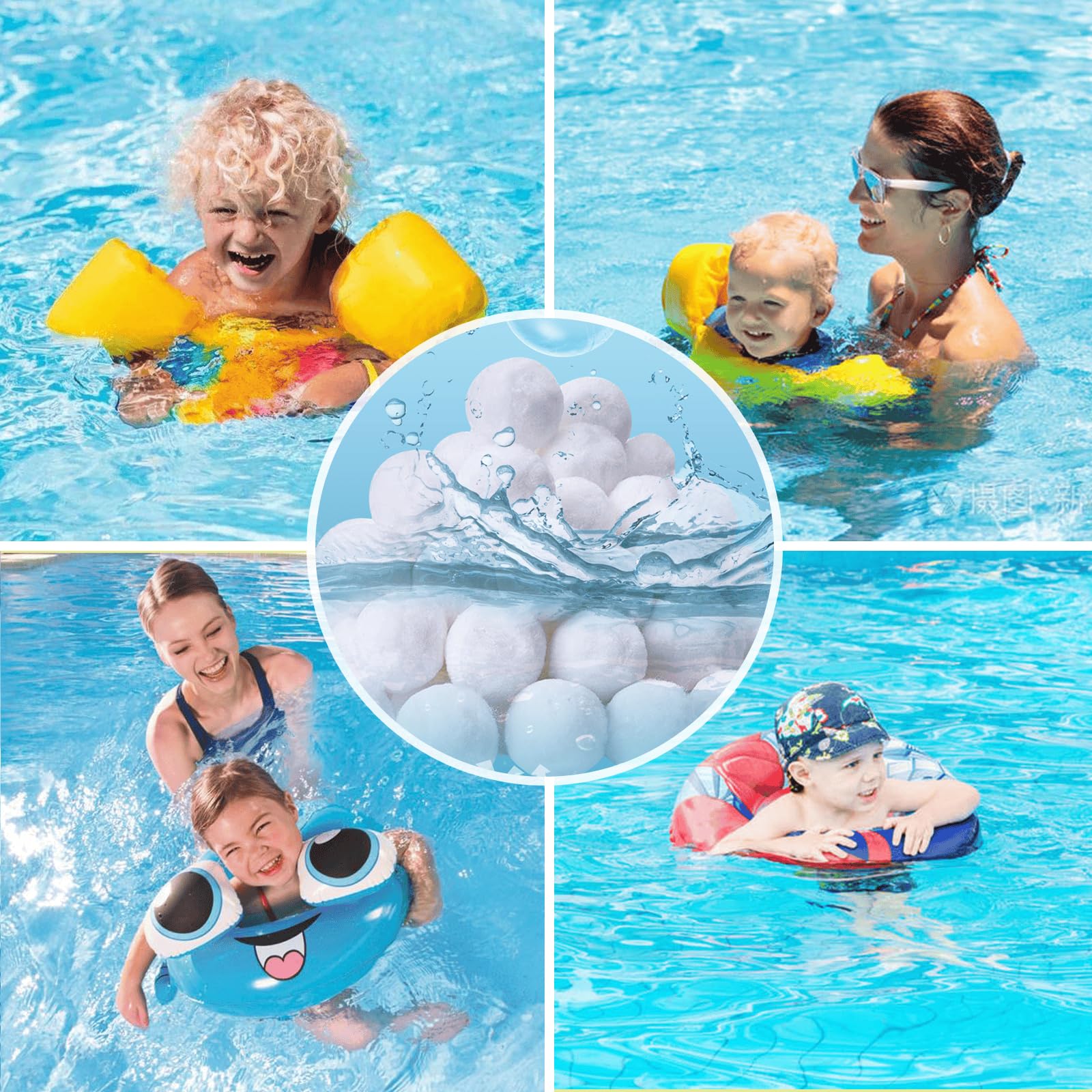 SETHVILL 4.6 lbs Pool Filter Balls for Sand Filter, Eco-Friendly Reusable Pool Fiber Filter Balls Replace Pool Filter Sand, Pool Filter Media Balls for Swimming Pool (Equals 150 lbs Pool Filter Sand) - Image 2