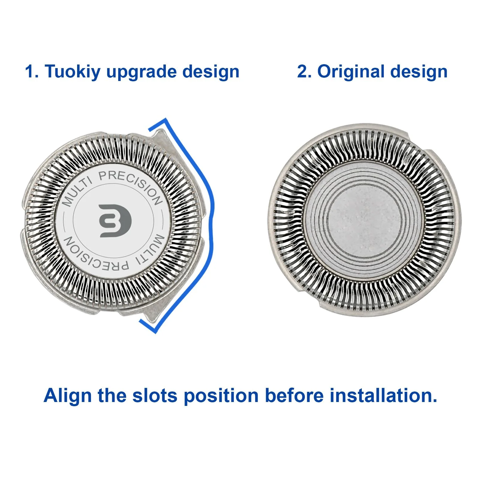 SH30 Replacement Heads for Philips Norelco Series 3000, 2000, 1000 Shavers and S738 Click and Style, Blades for Philips S1560 Shaver, SH30 Blades - Image 6