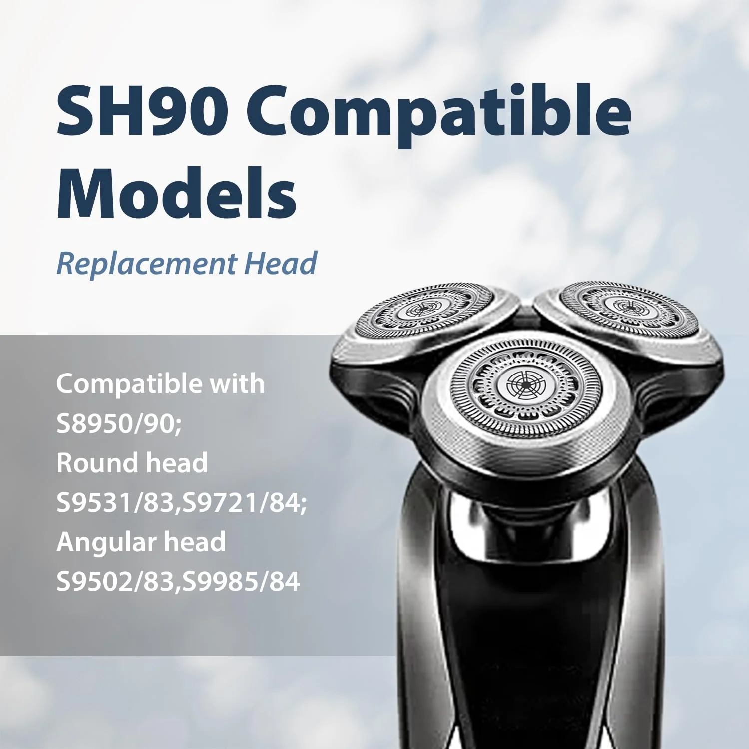 SH90 Replacement Rotary Heads for Philips Norelco Shavers Series 9000, New Version of Metal Wheel Buckle and Upgrade Double-Layer Precision Blades - Image 6