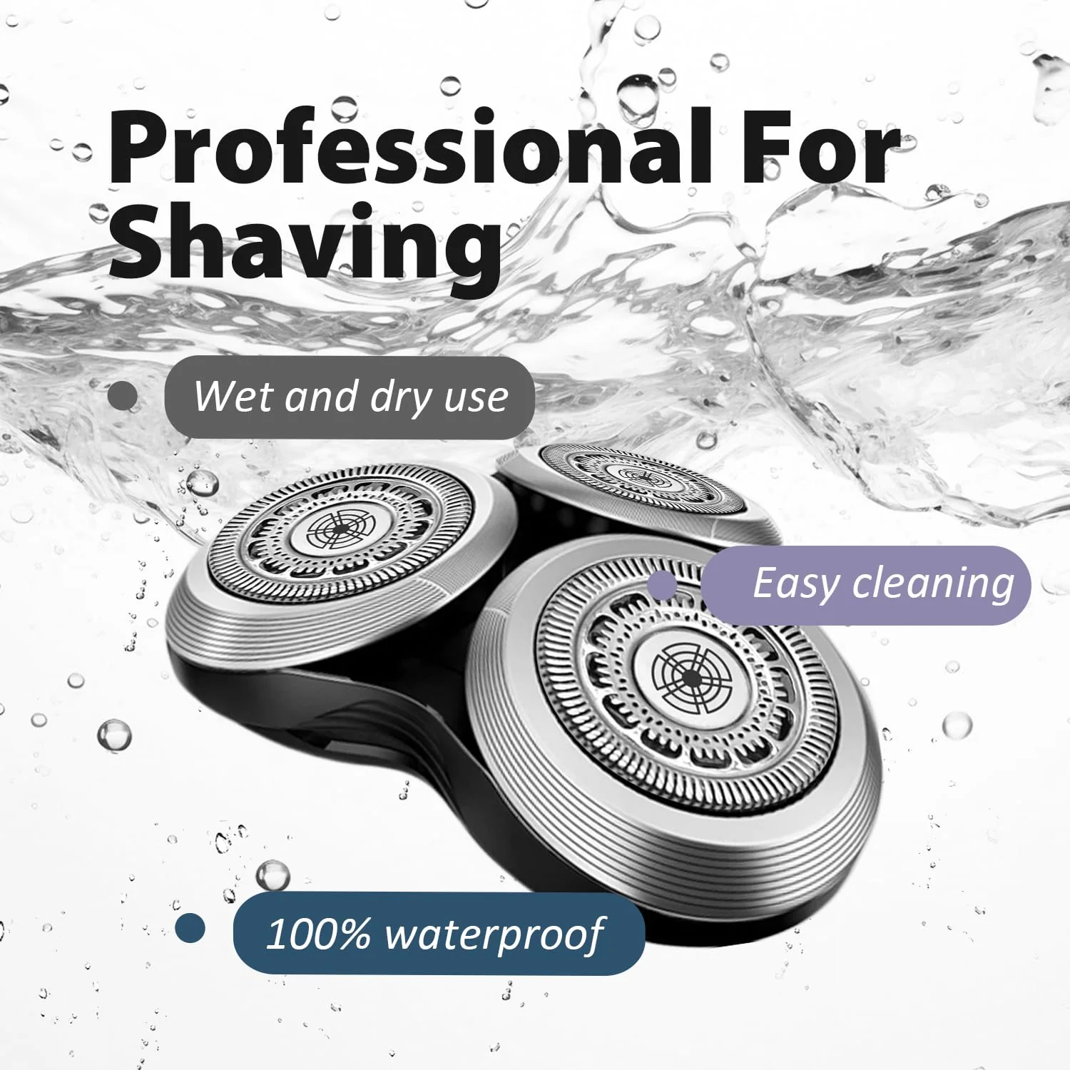 SH90 Replacement Rotary Heads for Philips Norelco Shavers Series 9000, New Version of Metal Wheel Buckle and Upgrade Double-Layer Precision Blades - Image 8