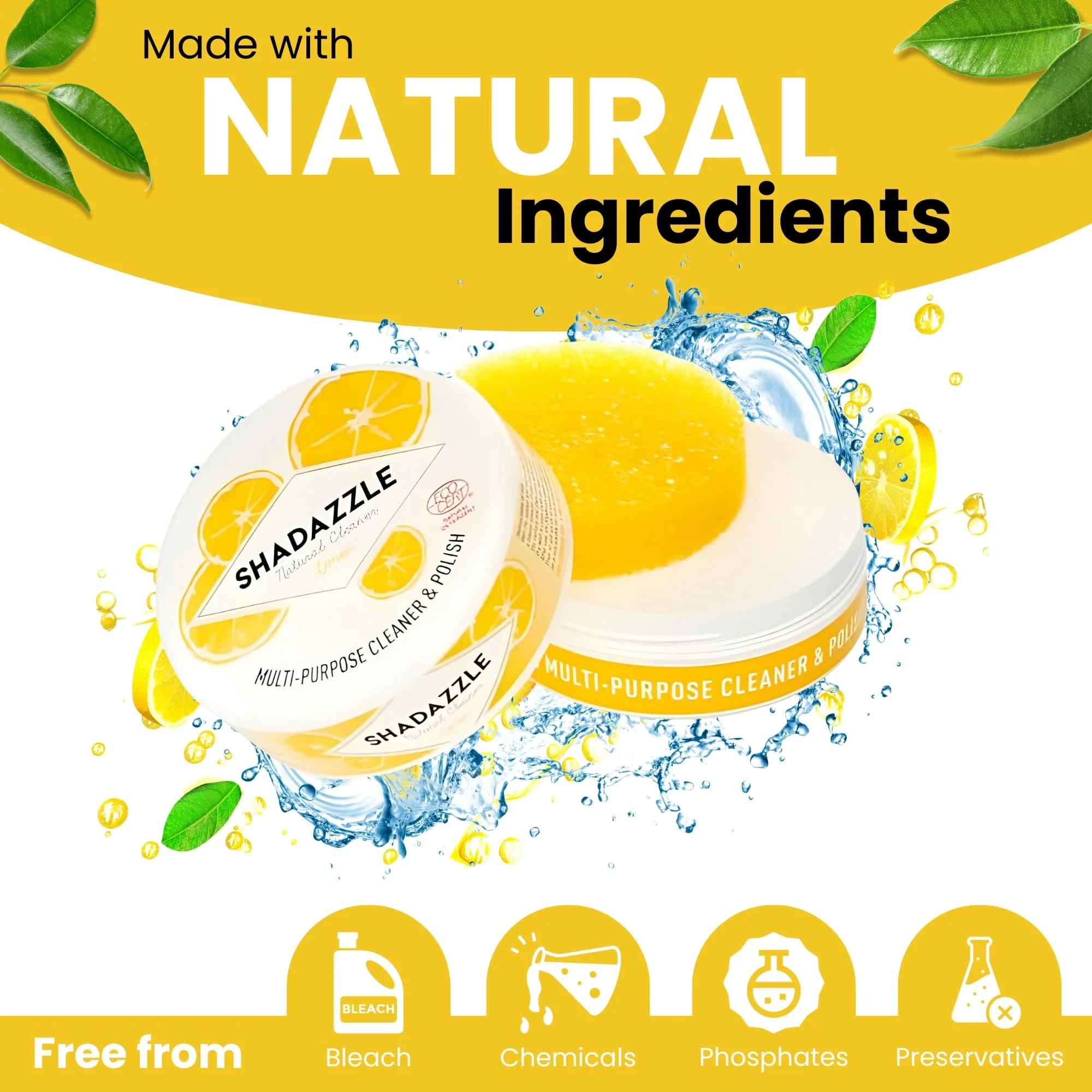 Shadazzle Natural All Purpose Cleaner and Polish – Eco friendly Multi-purpose Cleaning Product (1 Pack, Lemon) - Image 7